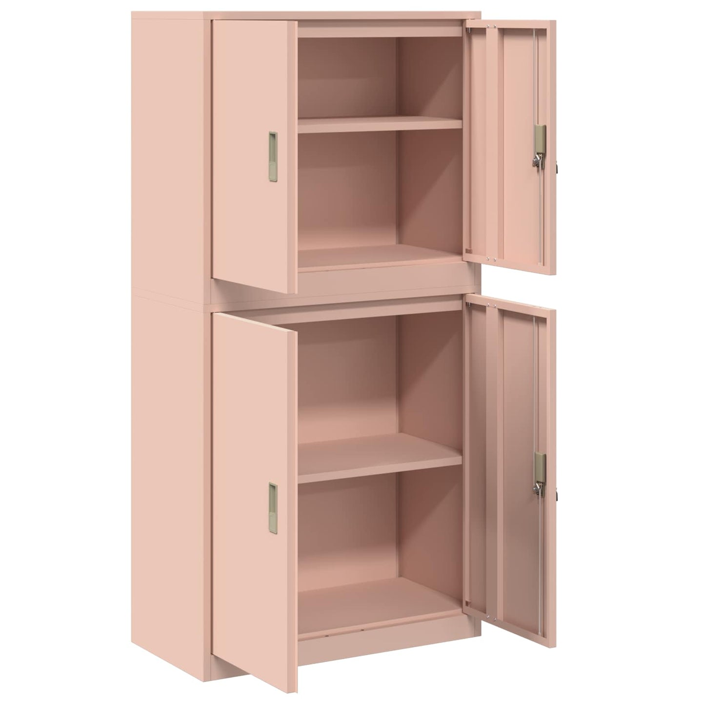 Oppbevaringsskap 2 stk. Rosa 80 x 40 x 160 cm Stål Låsbar