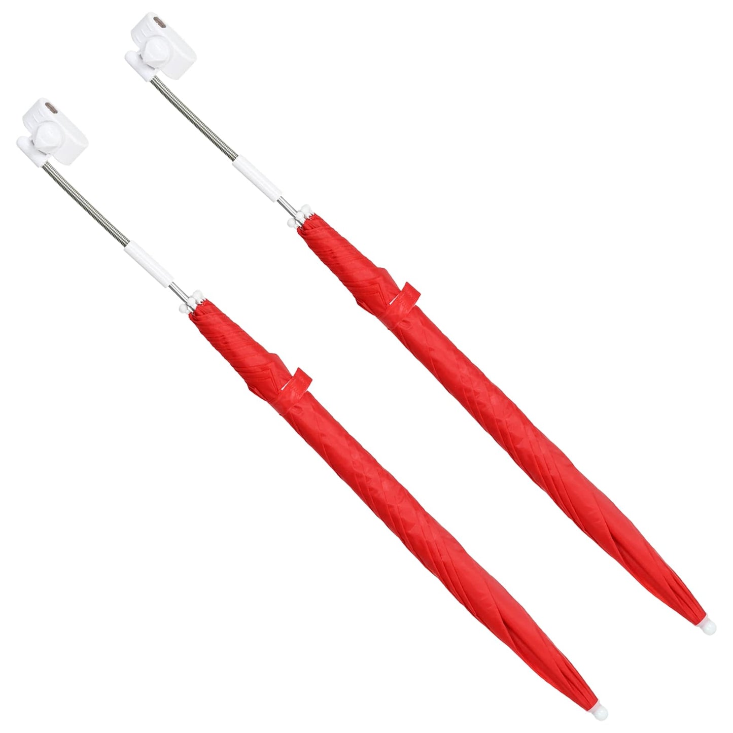 Paraply med klemme 2 pcs Mursteinsrød Ø 105 x 86 cm
