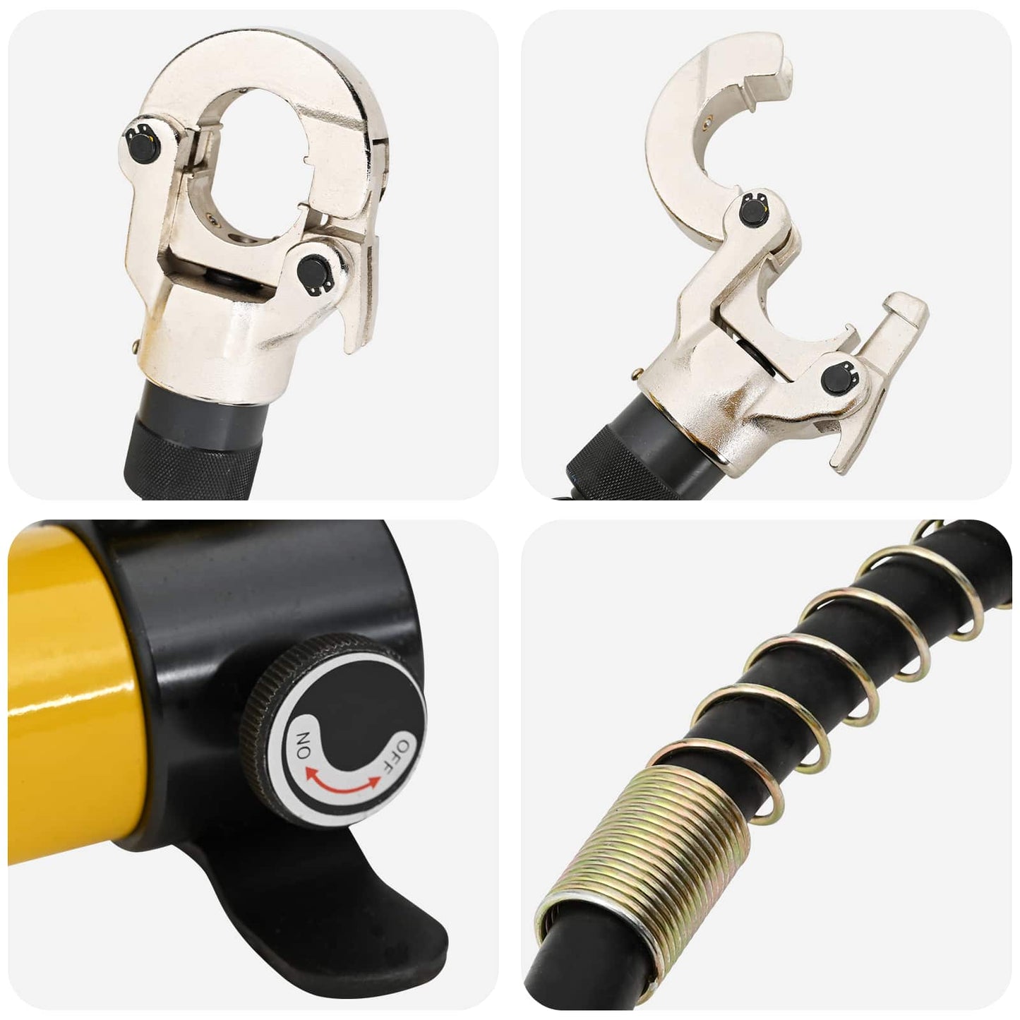 Hydraulisk rørklemverktøy Gul 60 kN TH16-32 mm V12-28 mm Stål