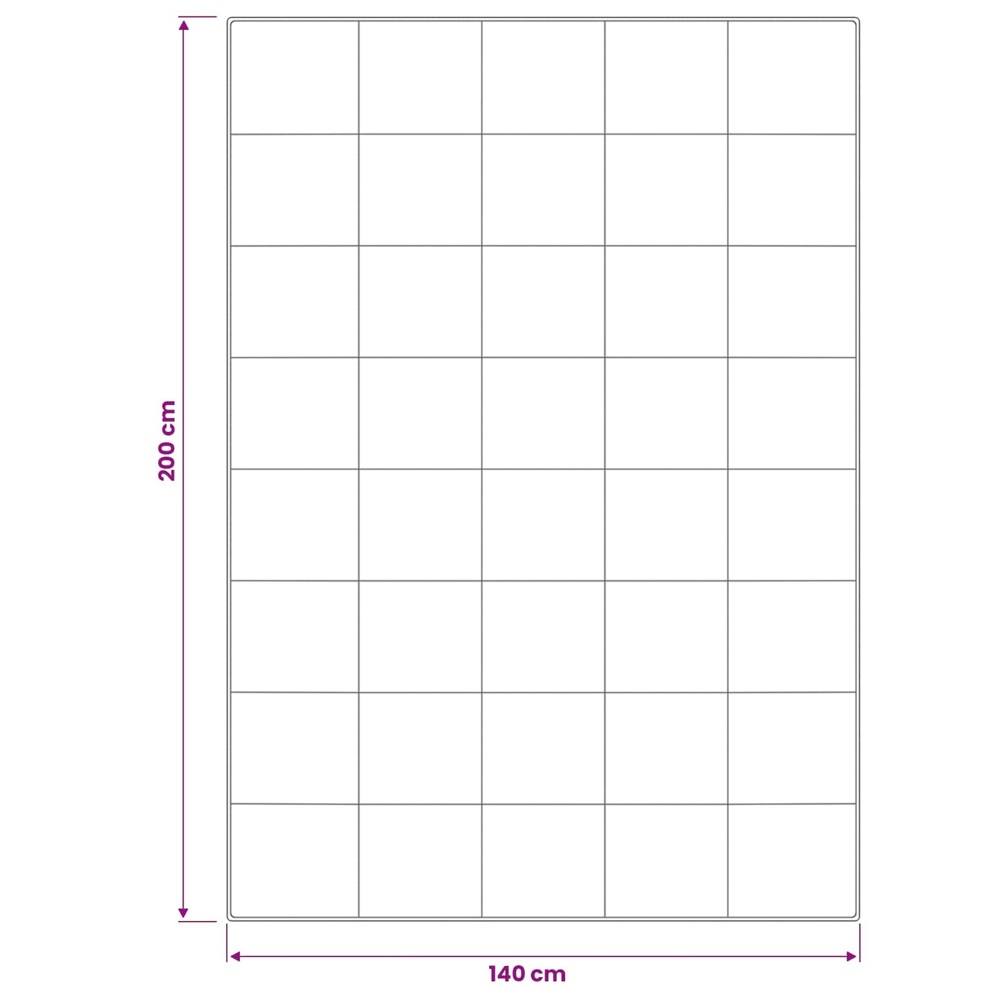Dyne 140x200 cm Vinter 450 GSM Australsk Ull Hvit Hypoallergen