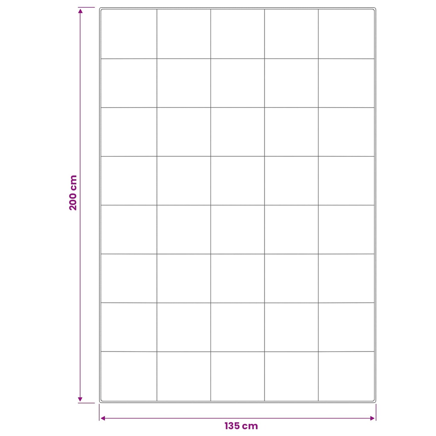 Dyne 135x200 cm 4 årstider 200+300 GSM Australsk Ull Hvit