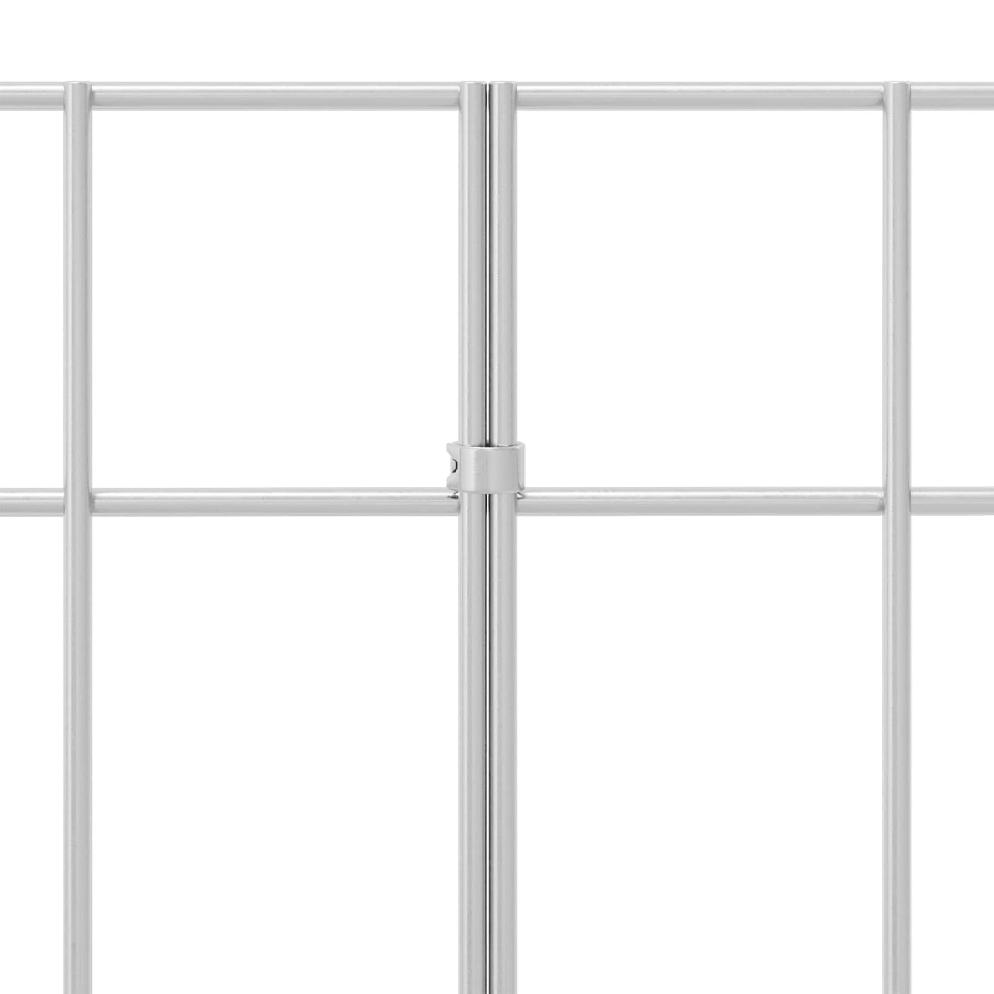Hagegjerdepanel 24 stk. 100 x 30 cm Galvanisert stål Sølv