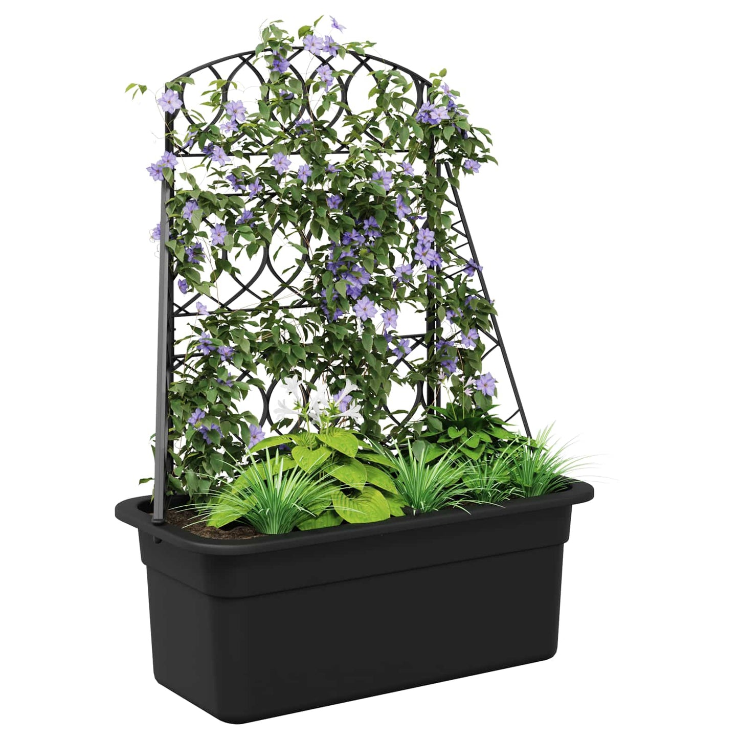 Plantekasse med espalier Antrasitt 58 x 29 x 78 cm PP