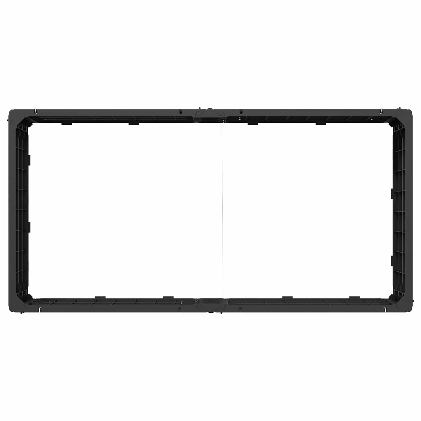 Hevet bed Svart 151 x 75,5 x 25 cm PP