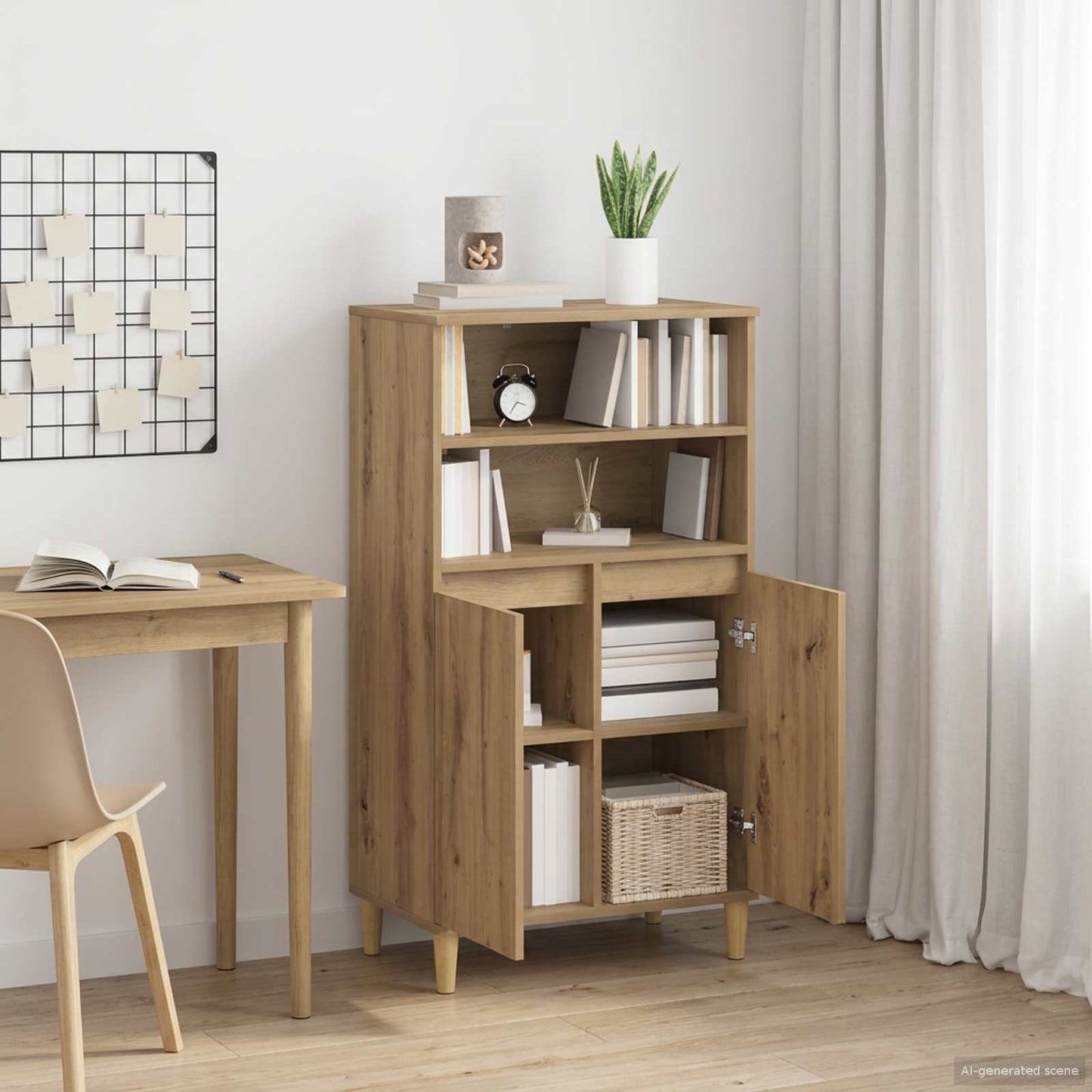 Høyskap Artisan eik 60 x 36 x 110 cm Konstruert tre