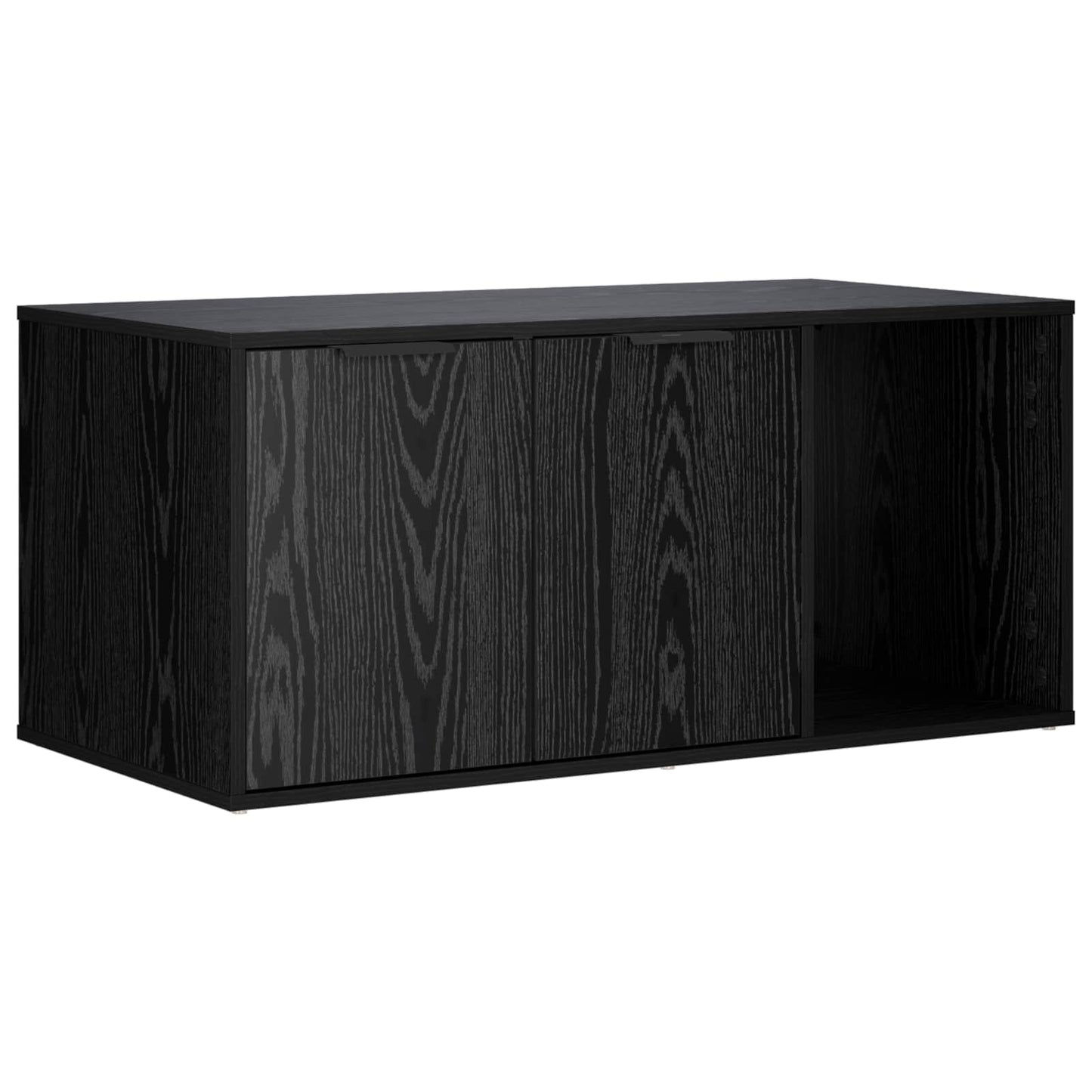 Katt bur møbel Svart eik 100 x 49 x 45 cm Konstruert tre
