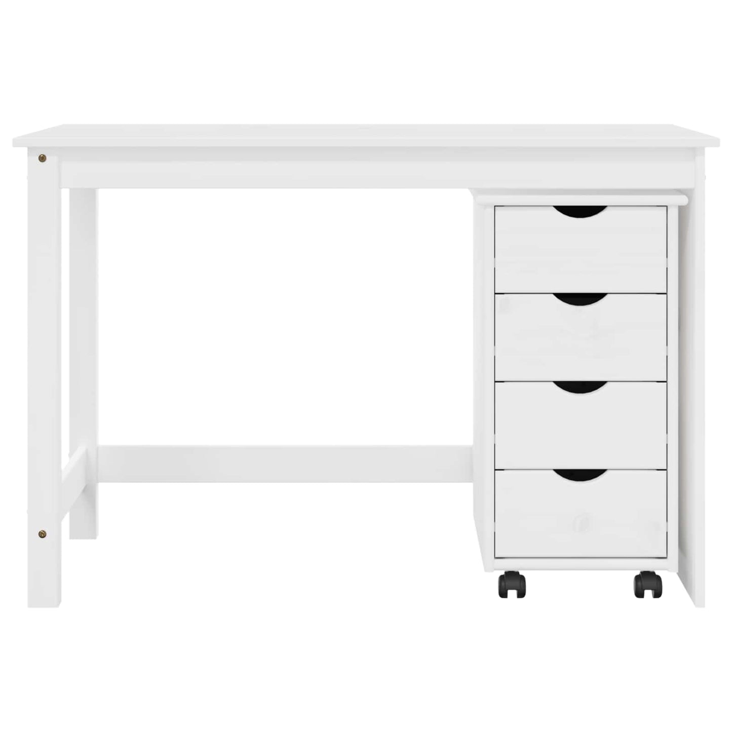 Skrivebordskapsett 2 stk. Hvit Heltre furu