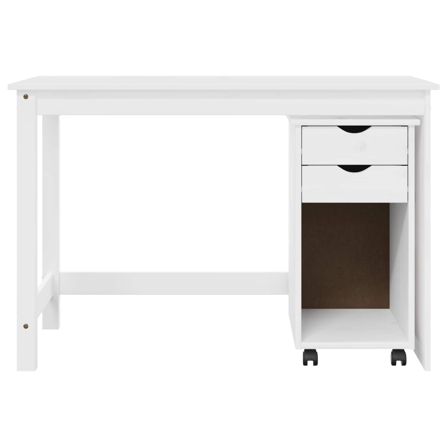 Skrivebordskapsett 2 stk. Hvit Heltre furu