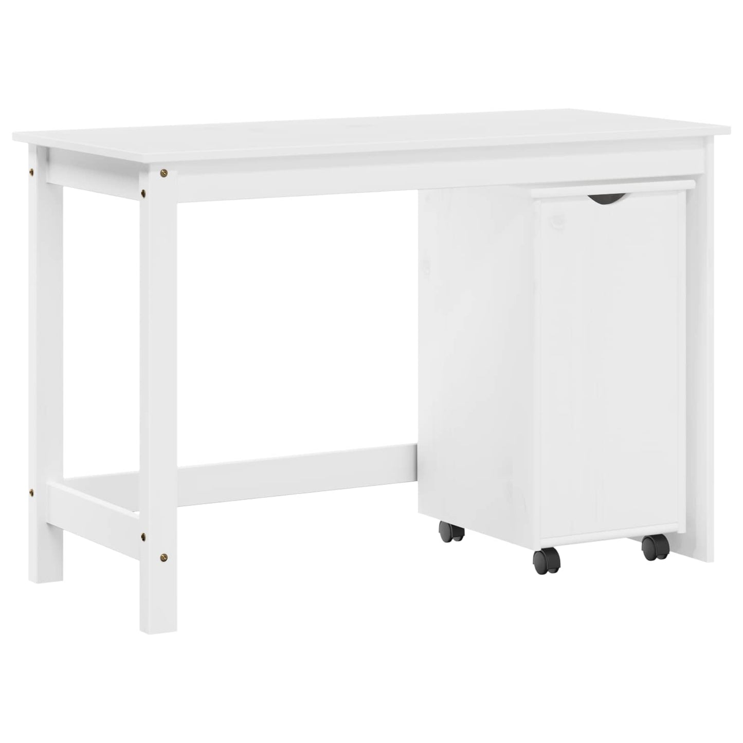 Skrivebordskapsett 2 stk. Hvit Heltre furu