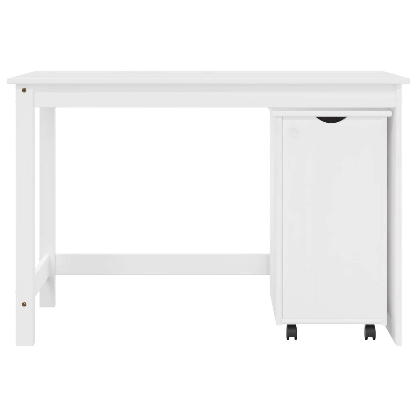 Skrivebordskapsett 2 stk. Hvit Heltre furu