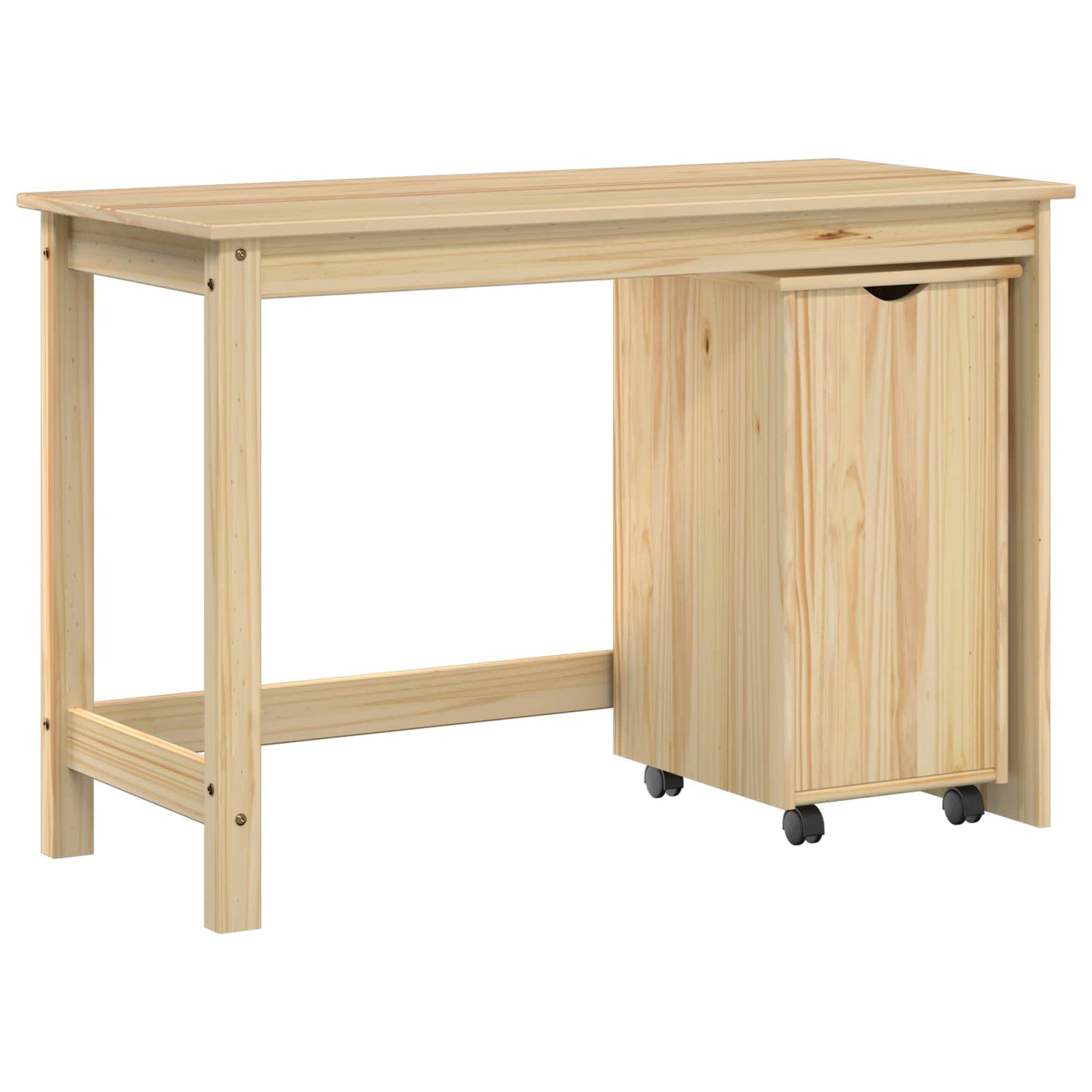 Skrivebordskapsett 2 stk. Brun Heltre furu