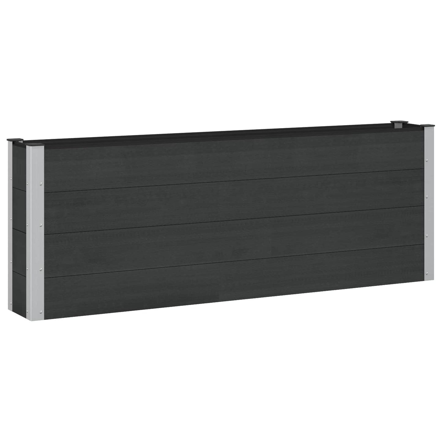 Høybed Svart 200 x 30 x 72 cm WPC og Aluminium