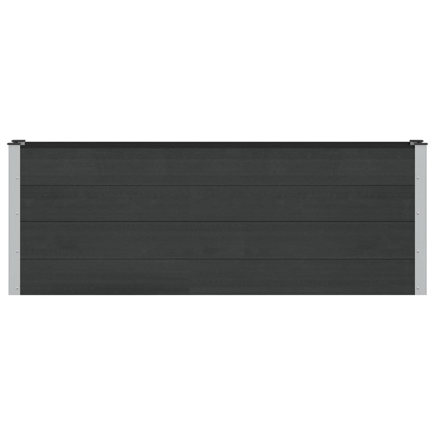 Høybed Svart 200 x 30 x 72 cm WPC og Aluminium