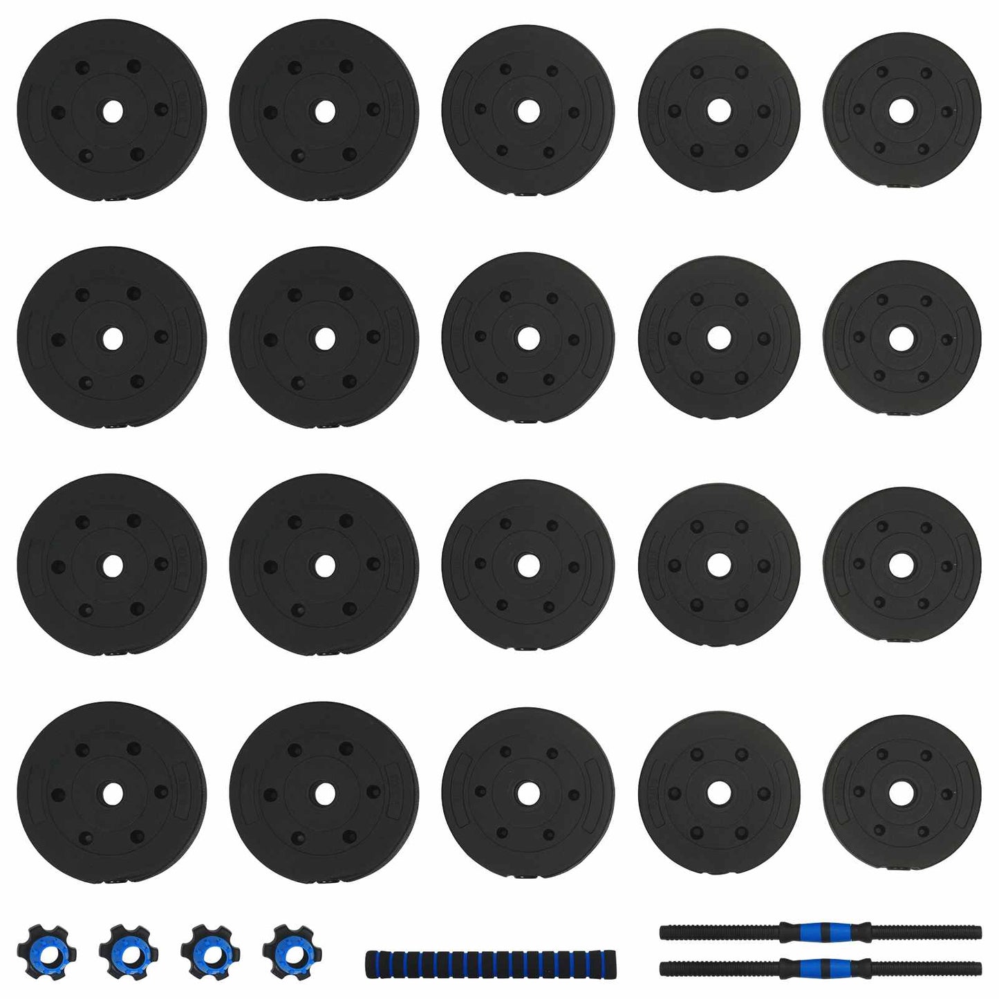 2-i-1 Manualsett 40kg Svart og Blå Sement og jernsand