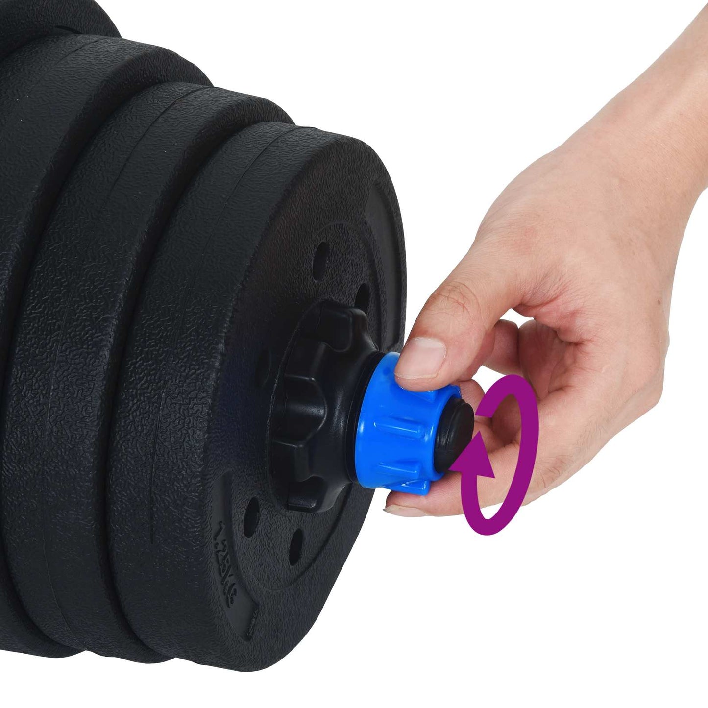 2-i-1 Manualsett 40kg Svart og Blå Sement og jernsand