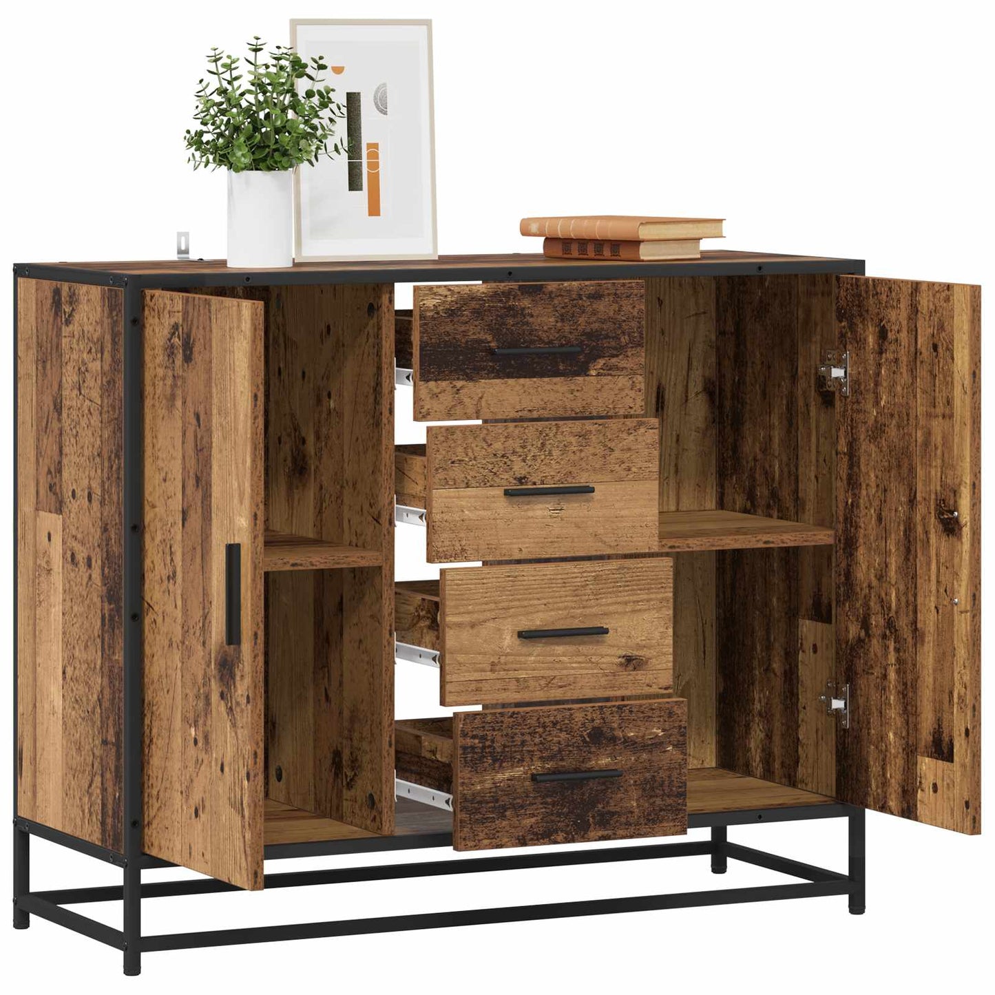 Serviesskap Gammelt tre 92 x 35 x 76 cm Konstruert tre