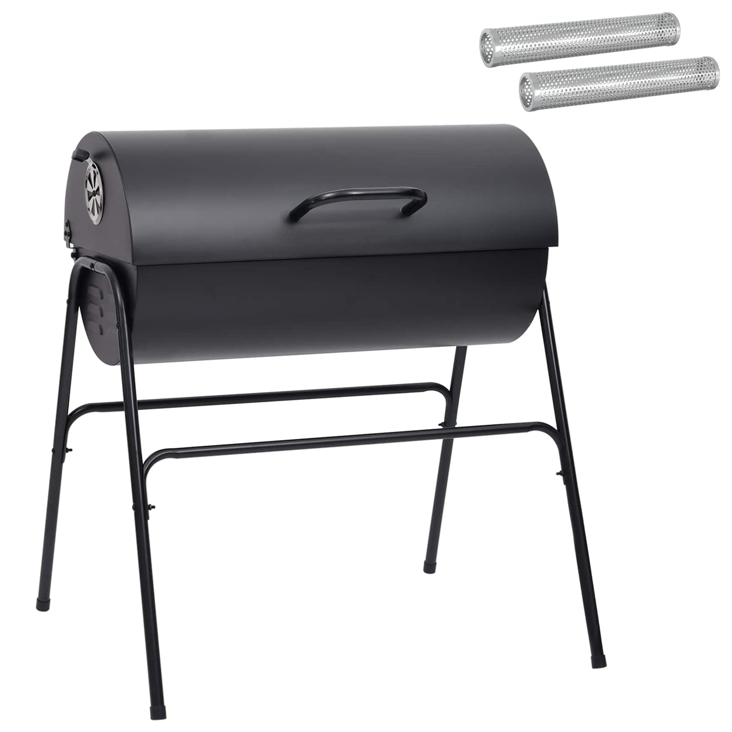 Utendørs grill 3 pcs 80 x 73 x 90 cm Svart Metall