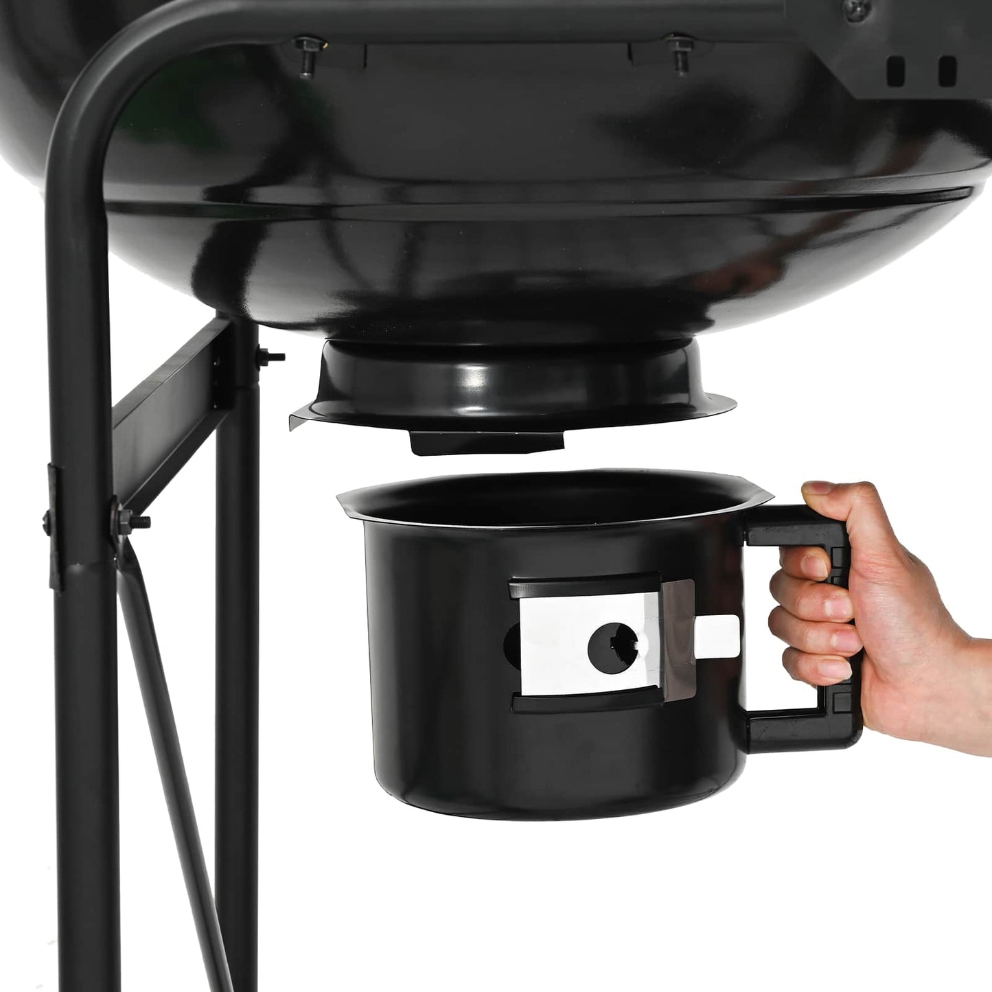 Kullgrill med røyketuber 91 x 71 x 107 cm Stål Svart