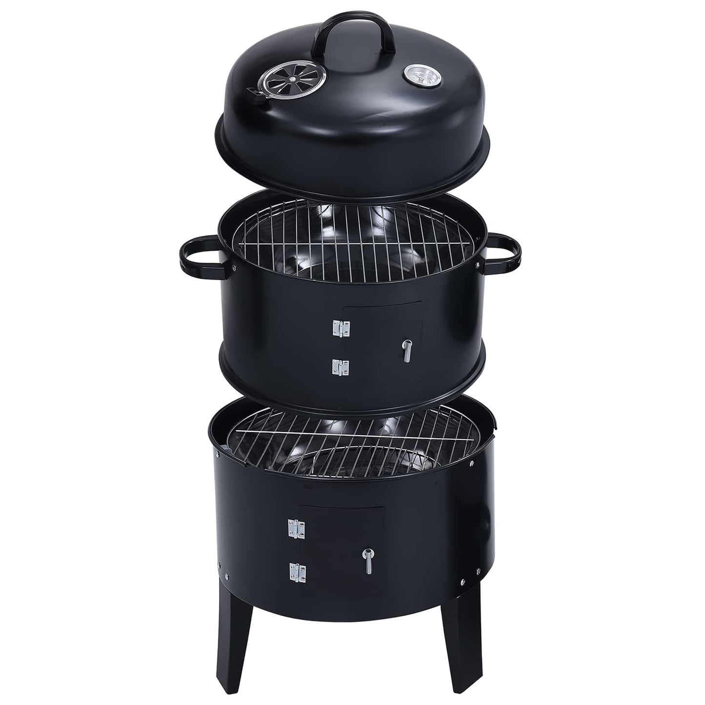 Utendørs grill Ø 40 x 80 cm Stål Svart