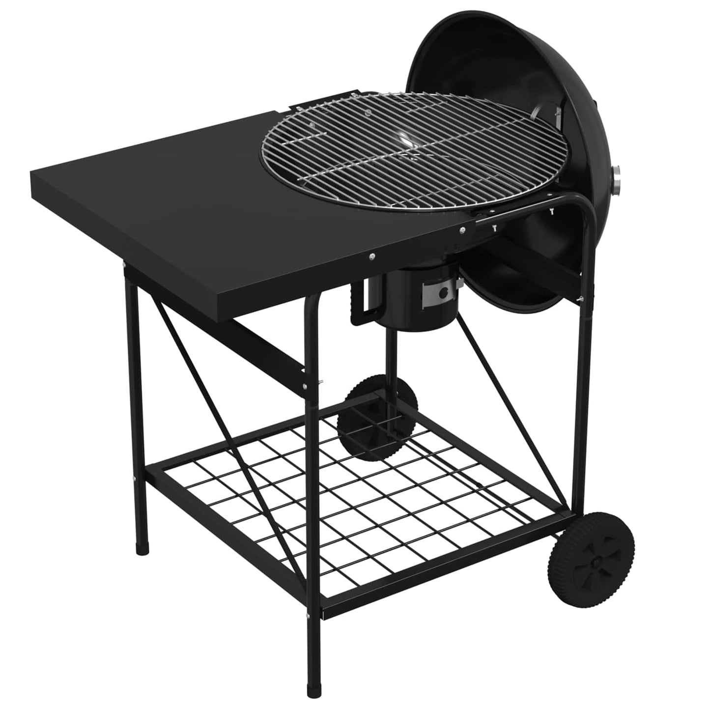 Kullgrill med røyketuber 91 x 71 x 107 cm Stål Svart