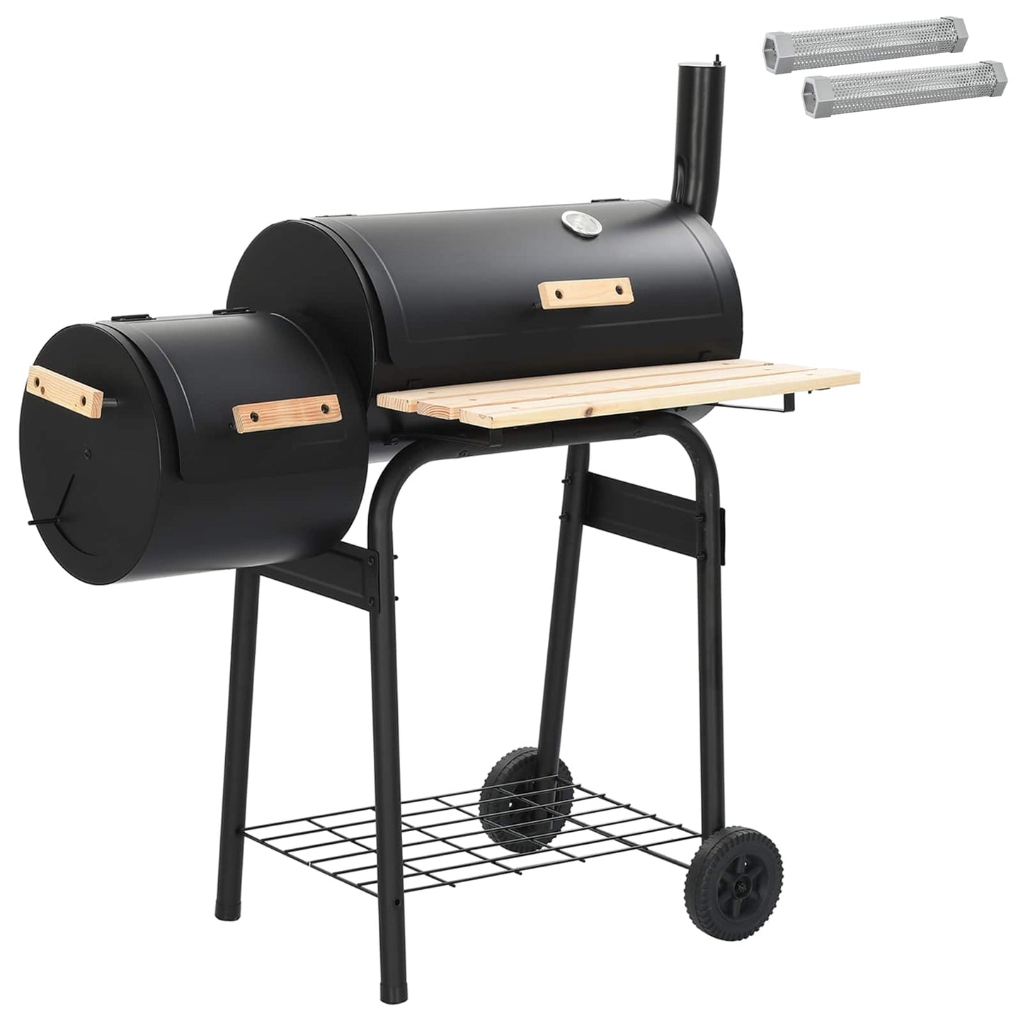Utendørs grill 104 x 58 x 114 cm Stål Svart