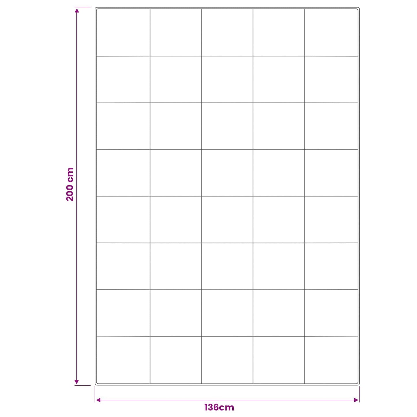 Dyne 137x200 cm Sommer 200 GSM Australsk Ull Hvit Hypoallergen