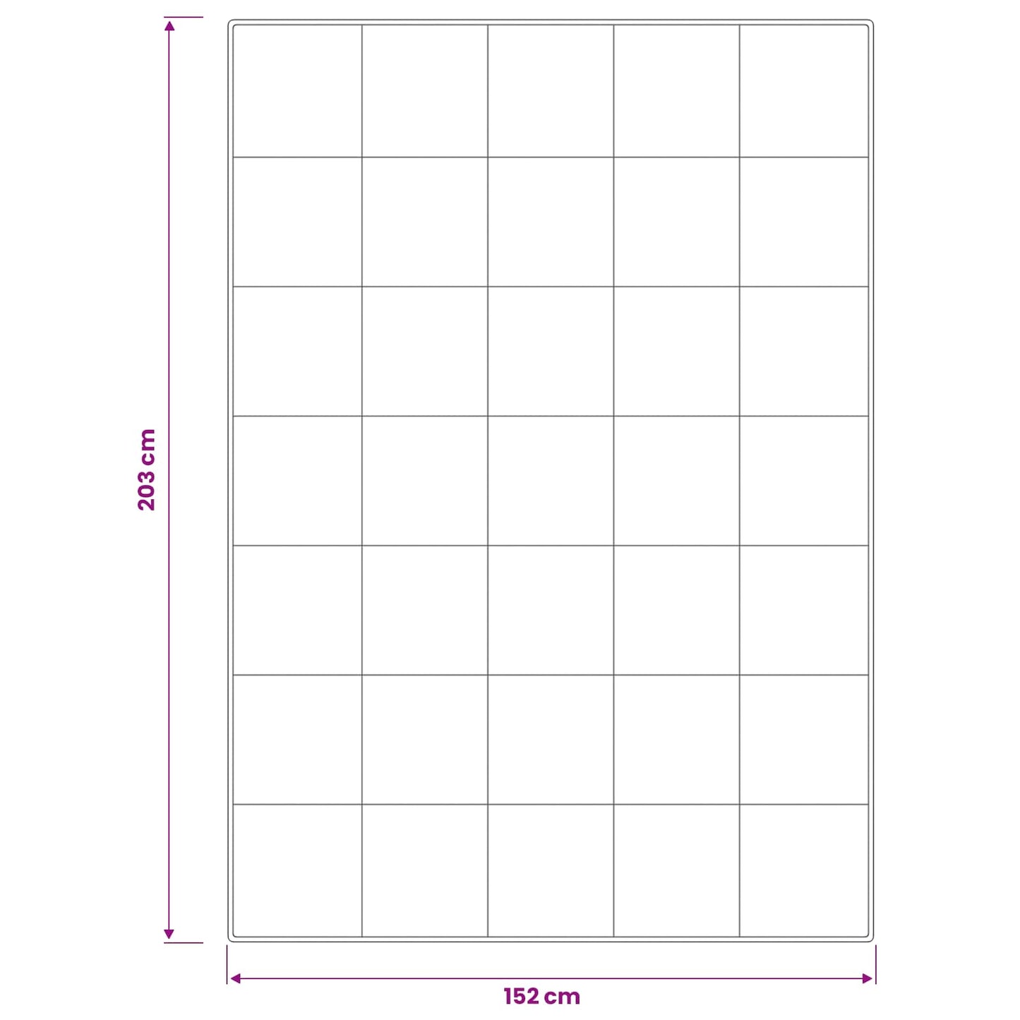 Dyne FULDA 152 x 203 cm 4 årstider 210 GSM 90% Gjess Dun Hvit