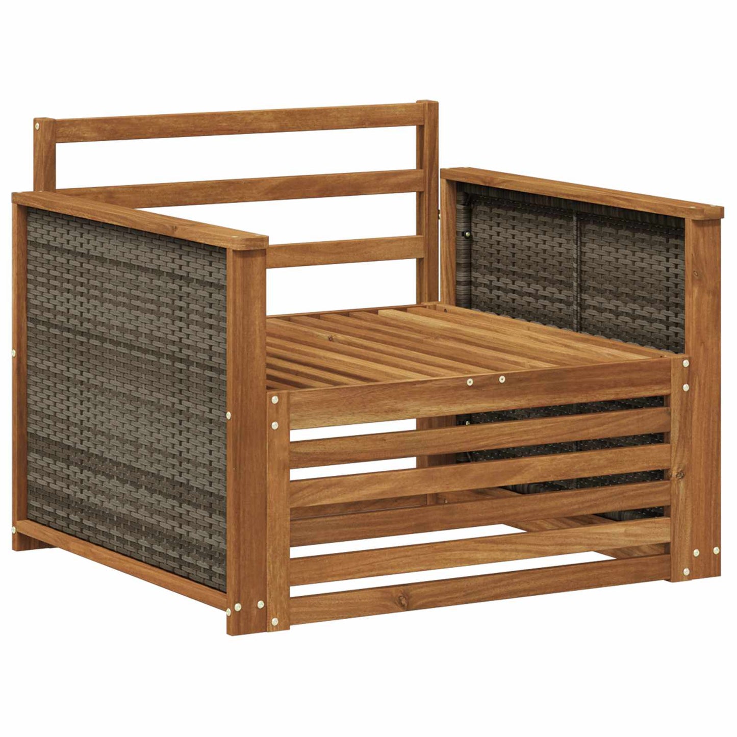 Ute Midt Sofa Solid akasietre Naturlig