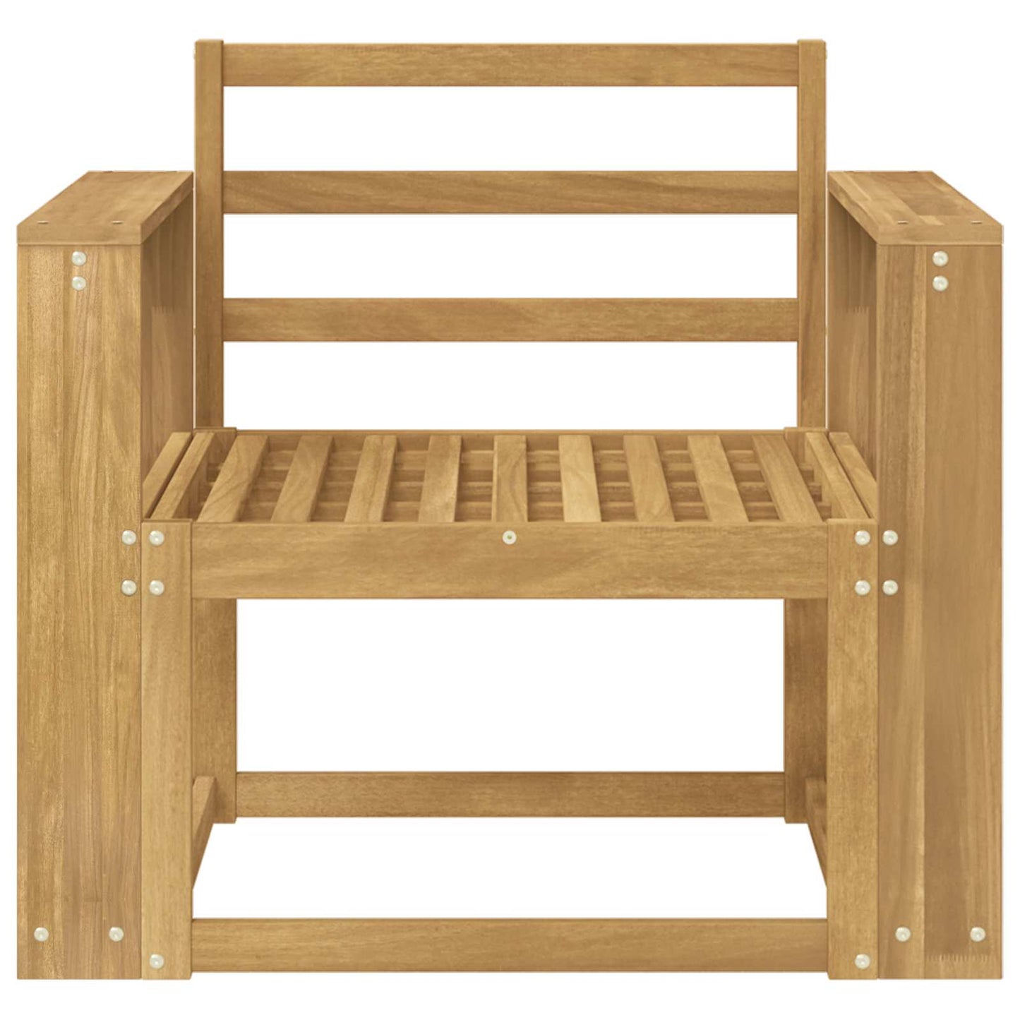 Utendørs sofa-sett Solid akasietre Hvit