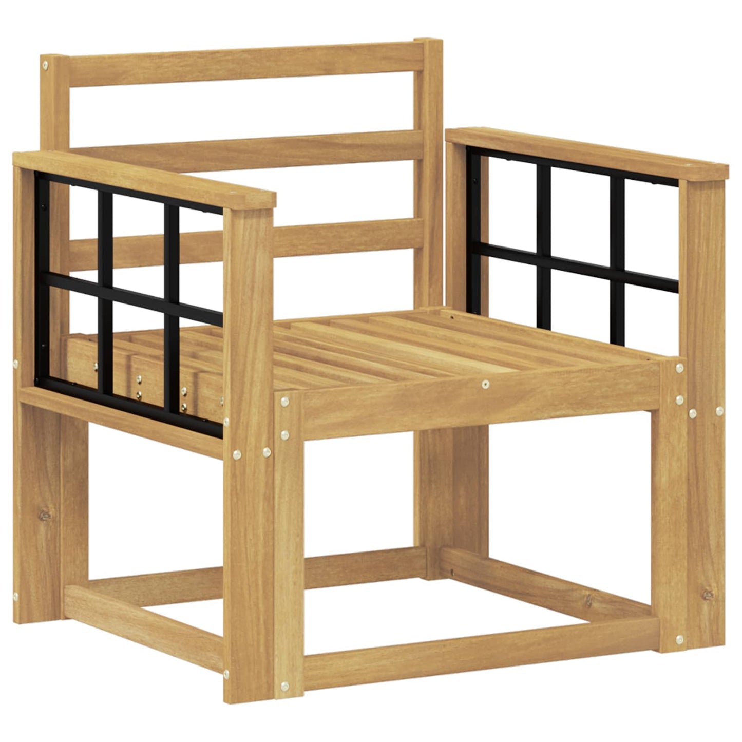 Utendørs sofa-sett Solid akasietre Hvit