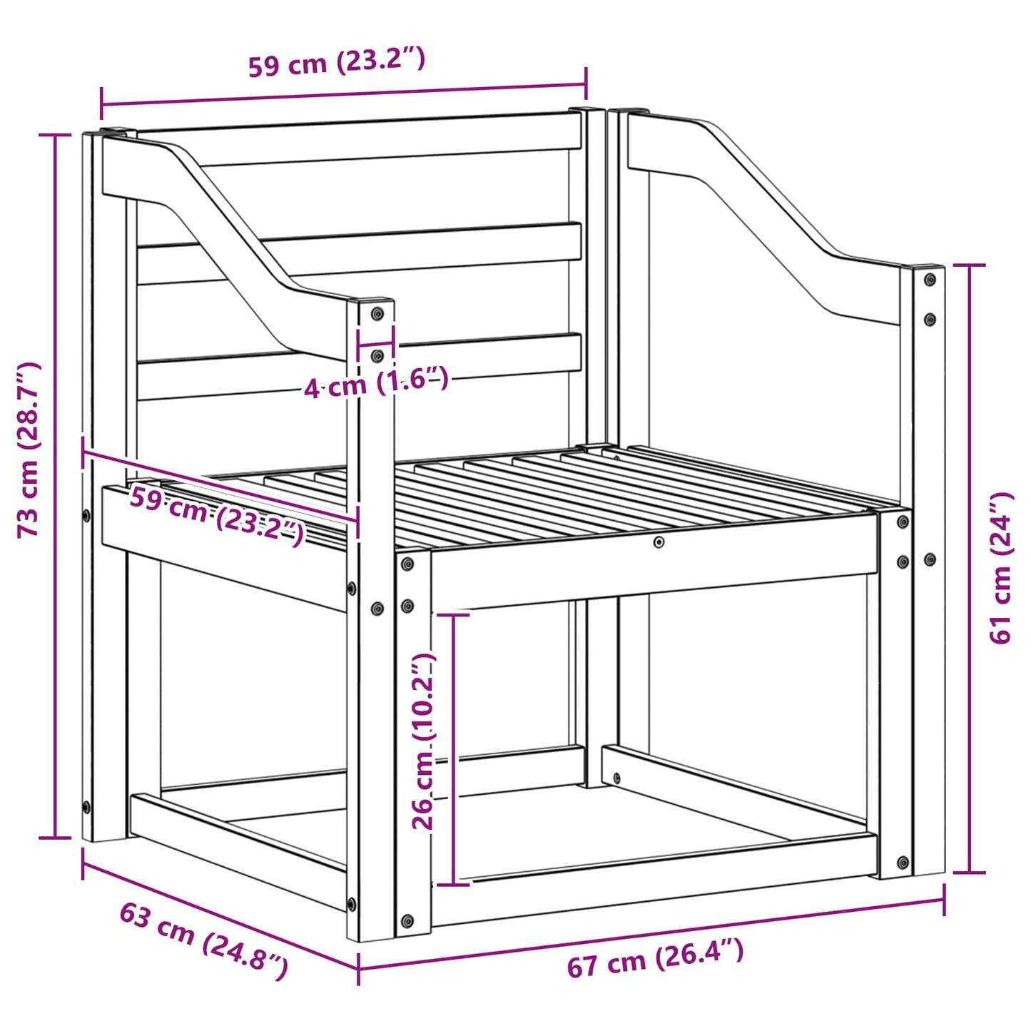 Utendørs sofa-sett Solid akasietre Hvit