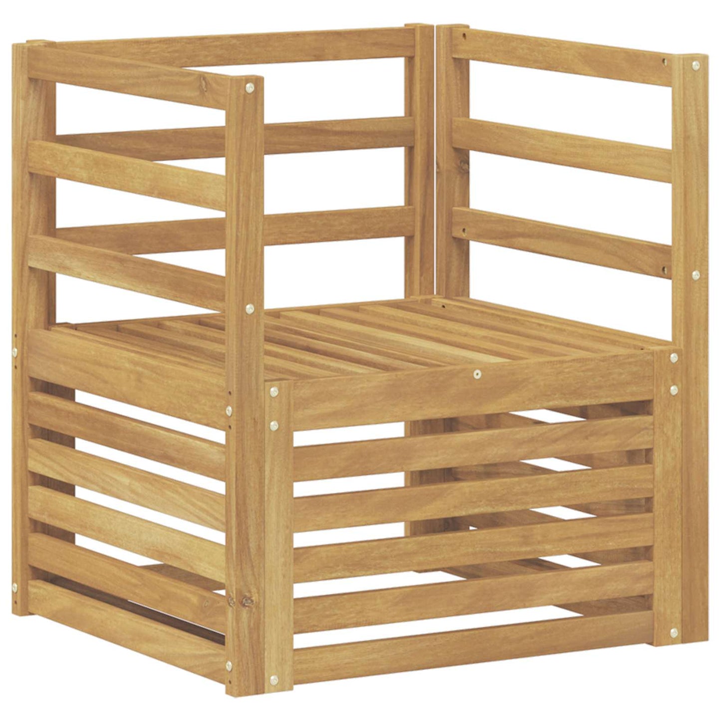 Utesofa Solid akasietre Hvit