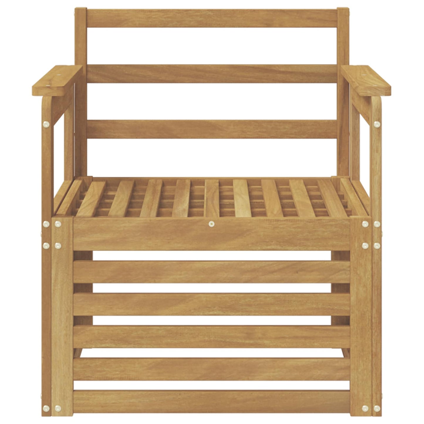 2 Stk Utendørs sofa-sett Solid akasietre Hvit
