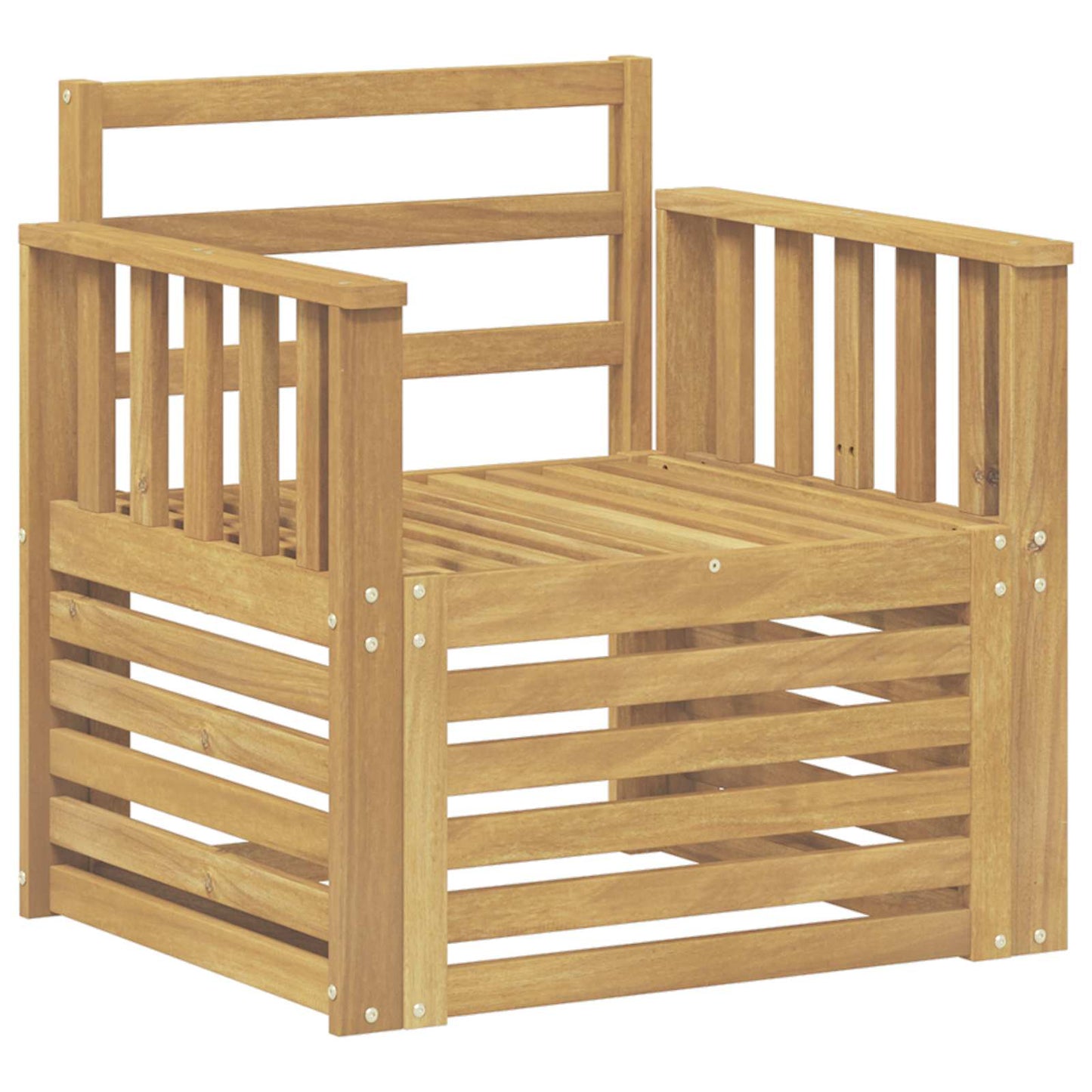 2 Stk Utendørs sofa-sett Solid akasietre Hvit