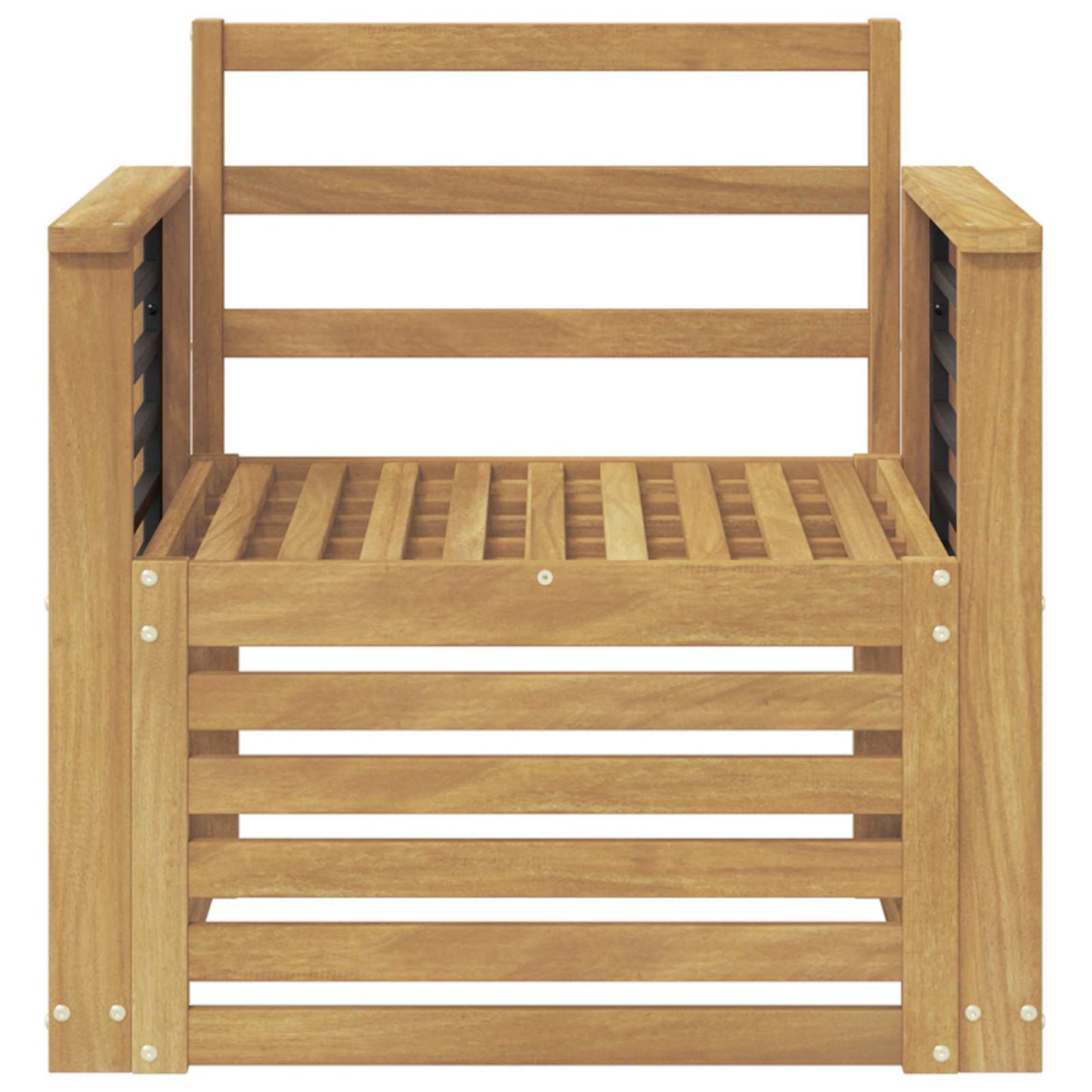 Utendørs sofa-sett Solid akasietre Hvit