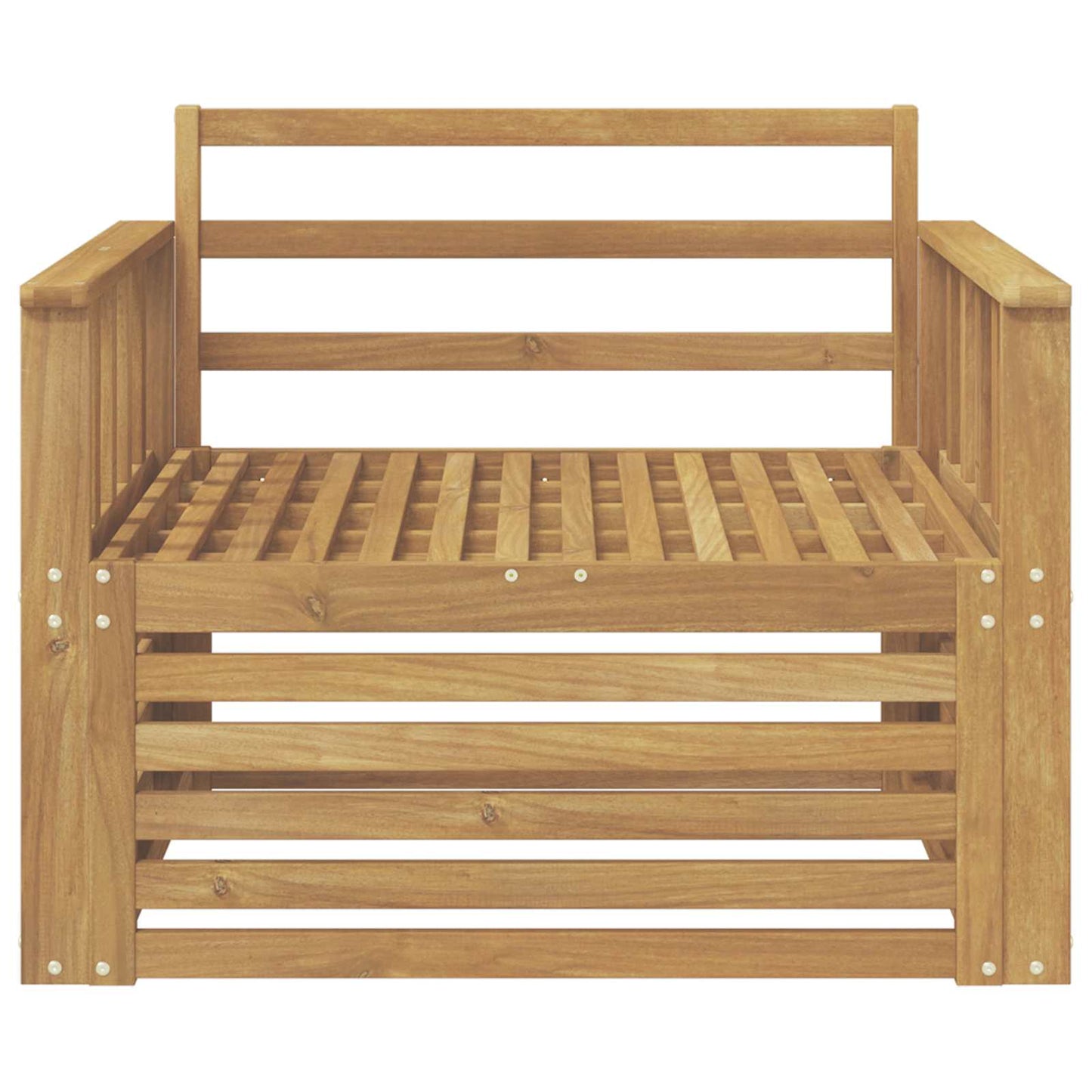 Utesofa Solid akasietre Hvit
