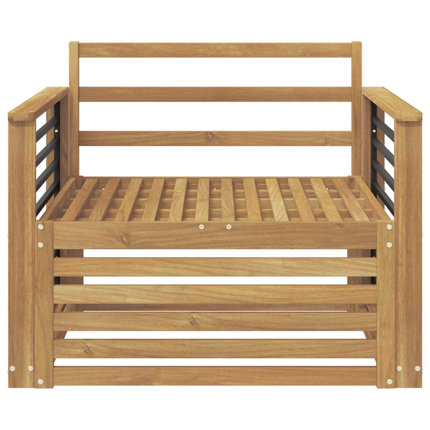 Utesofa Solid akasietre Hvit
