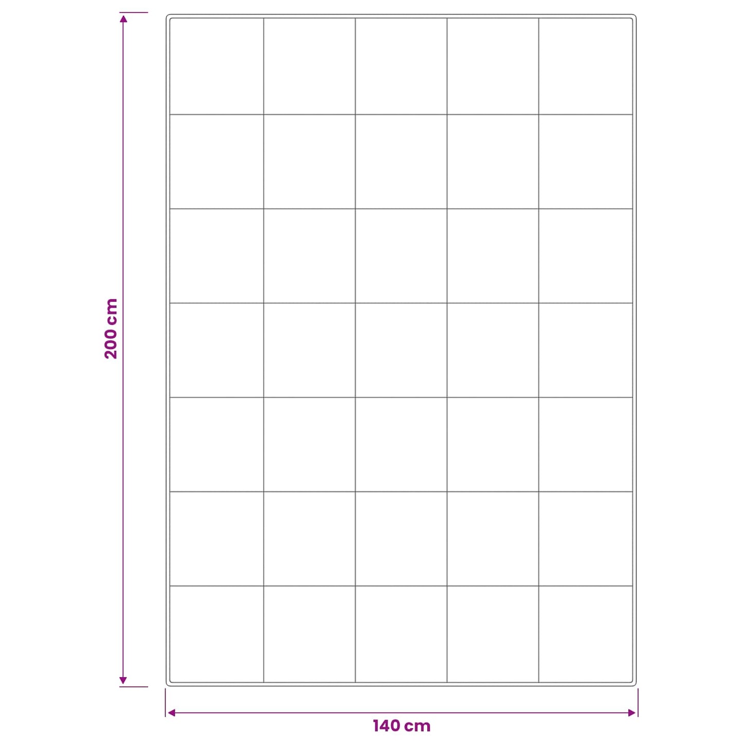 Dyne FULDA 140 x 200 cm 4 årstider 210 GSM 90% Gjess Dun Hvit