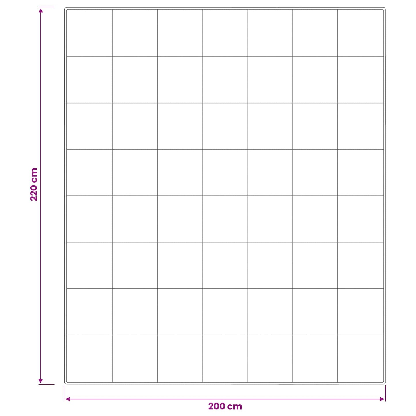 Dyne FULDA 200 x 220 cm Vinter 300 GSM 90% Gjess Dun Hvit