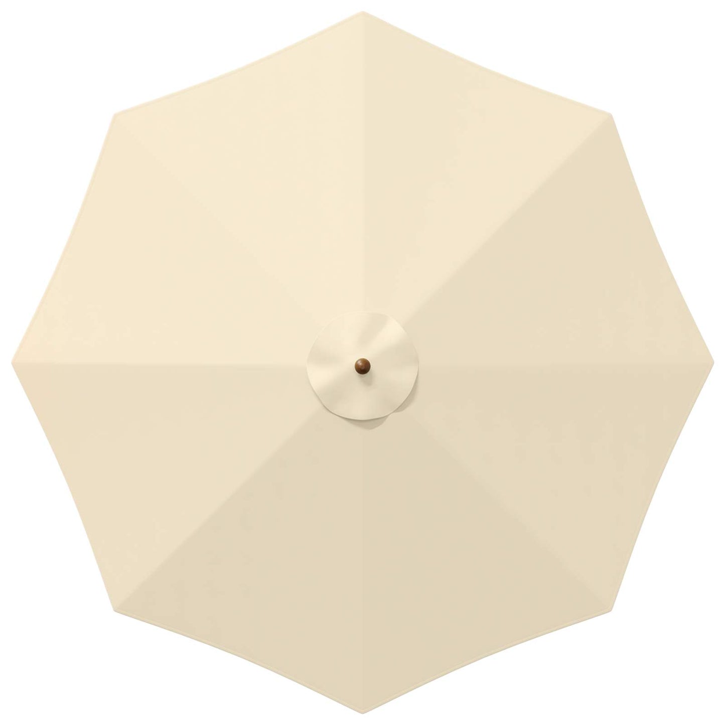 Hageparasol Ø 300 x 248 cm Solid Eucalyptus Tre Kremhvit