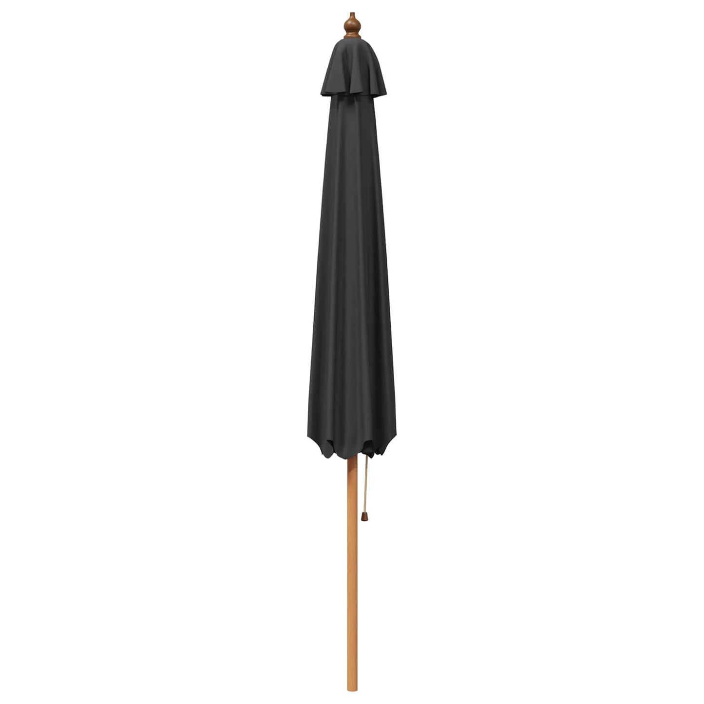 Hageparasol Ø 300 x 248 cm Solid Eucalyptus Tre Antrasitt