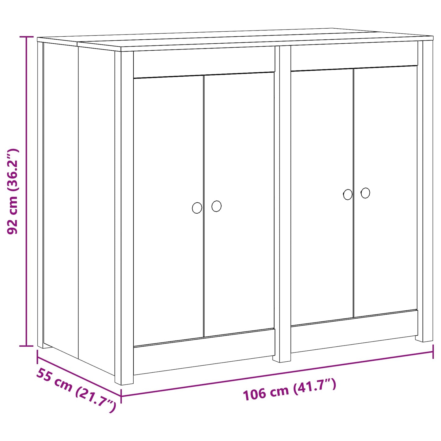 Utendørs kjøkkenskap MEPPEL Hvit 106 x 55 x 92 cm Heltre furu