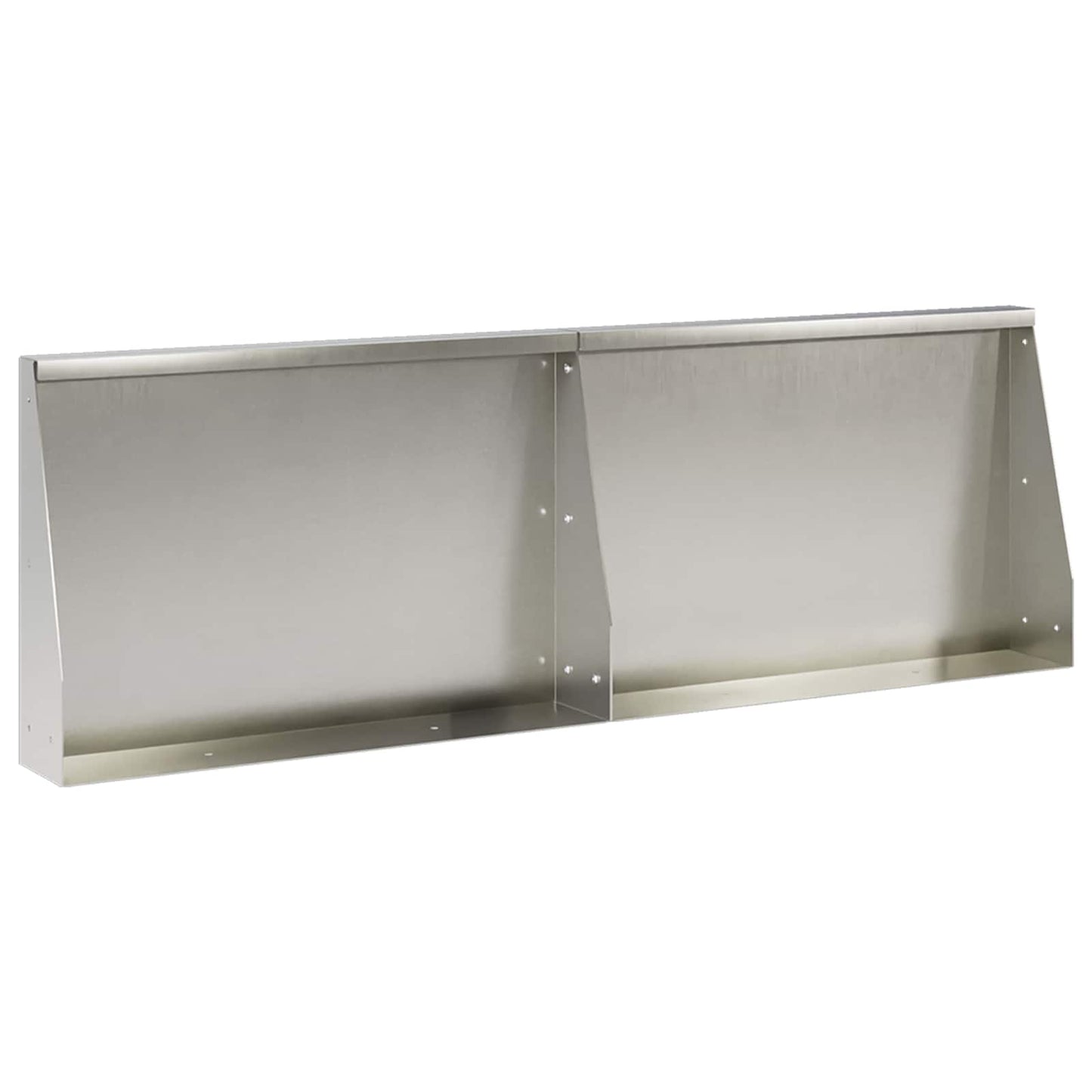 Støttemur 2 stk. 60 x 12 x 40 cm Rustfritt stål Sølv
