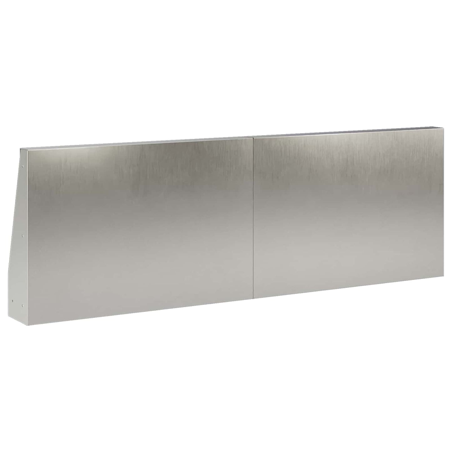 Støttemur 2 stk. 60 x 12 x 40 cm Rustfritt stål Sølv