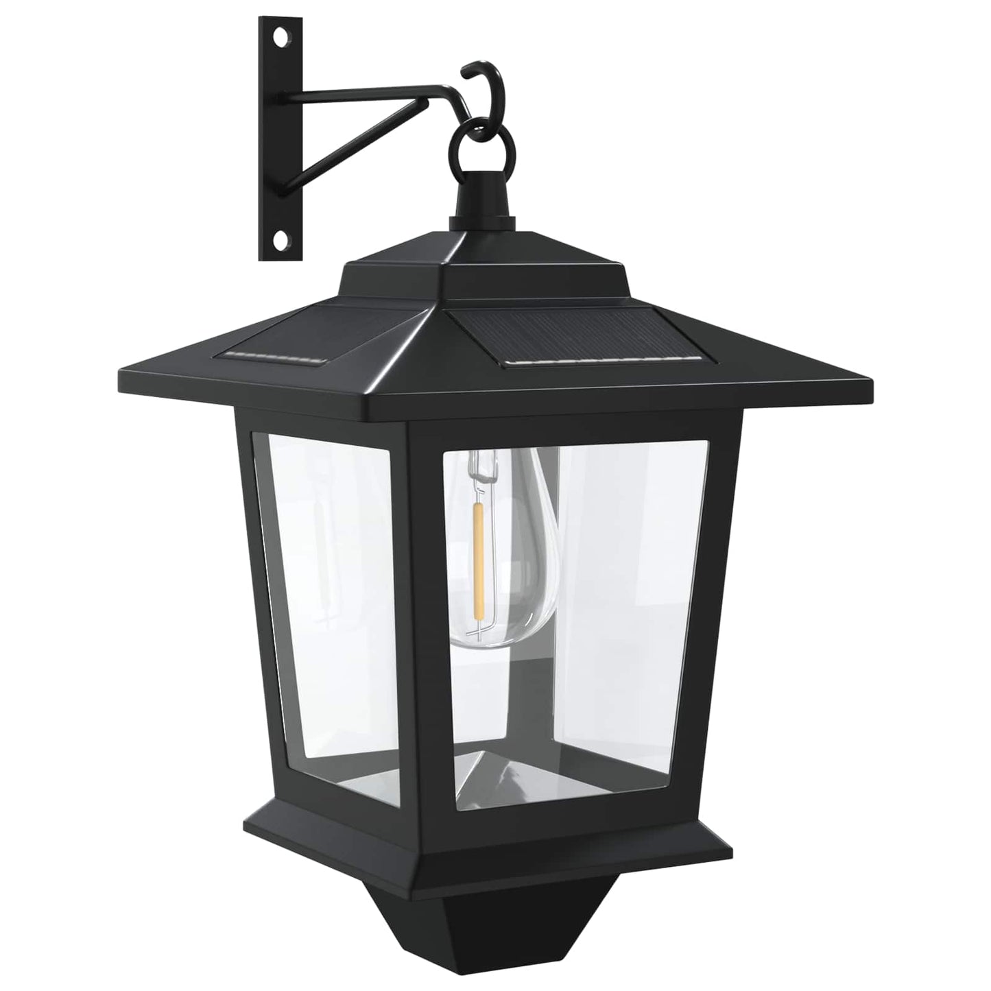 Veggmontert Lampe with LED Bulb 2 stk. Svart 19 x 14 x 25 cm