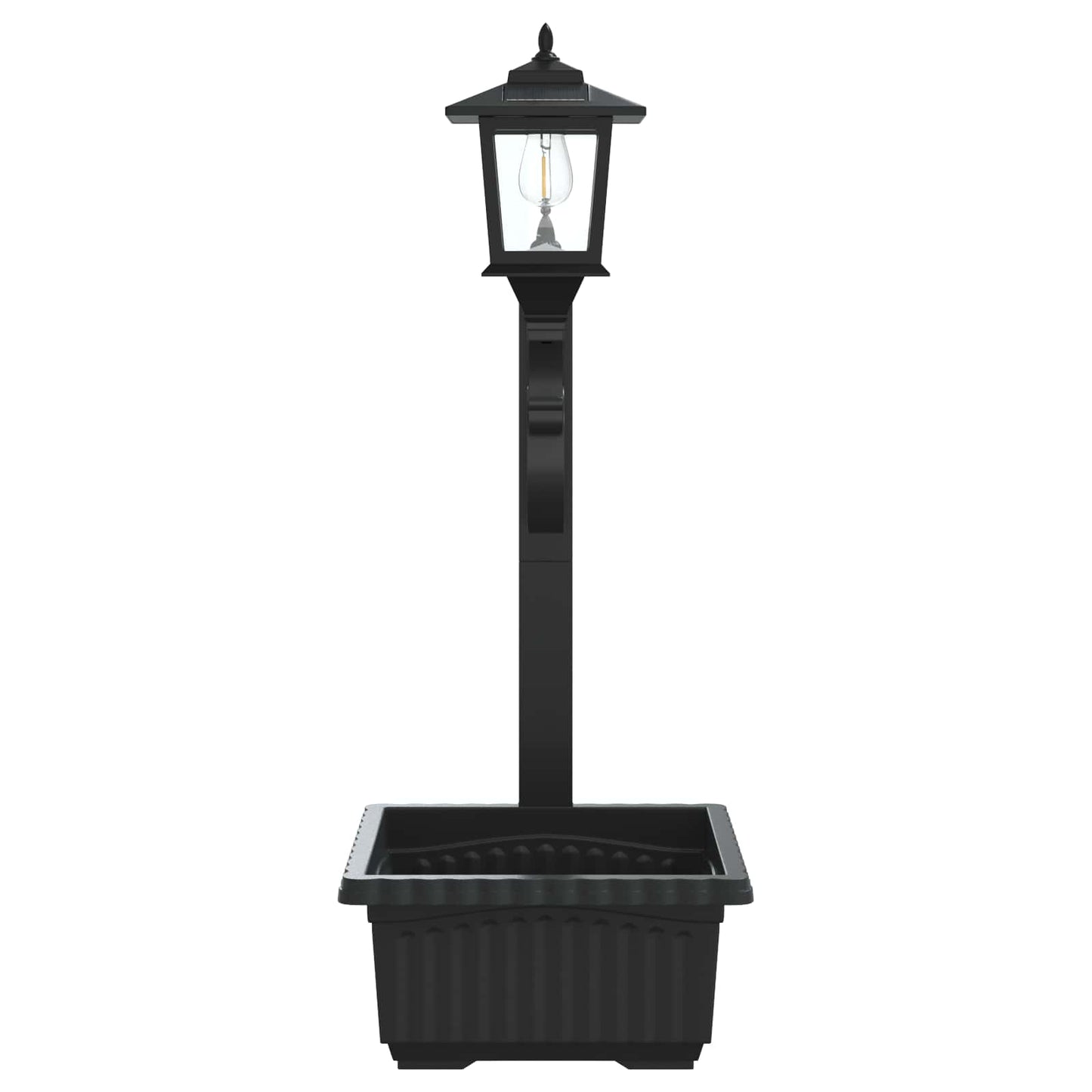 Lysstolpe med Plantekasse Svart 29 x 28 x 74 cm ABS og PP