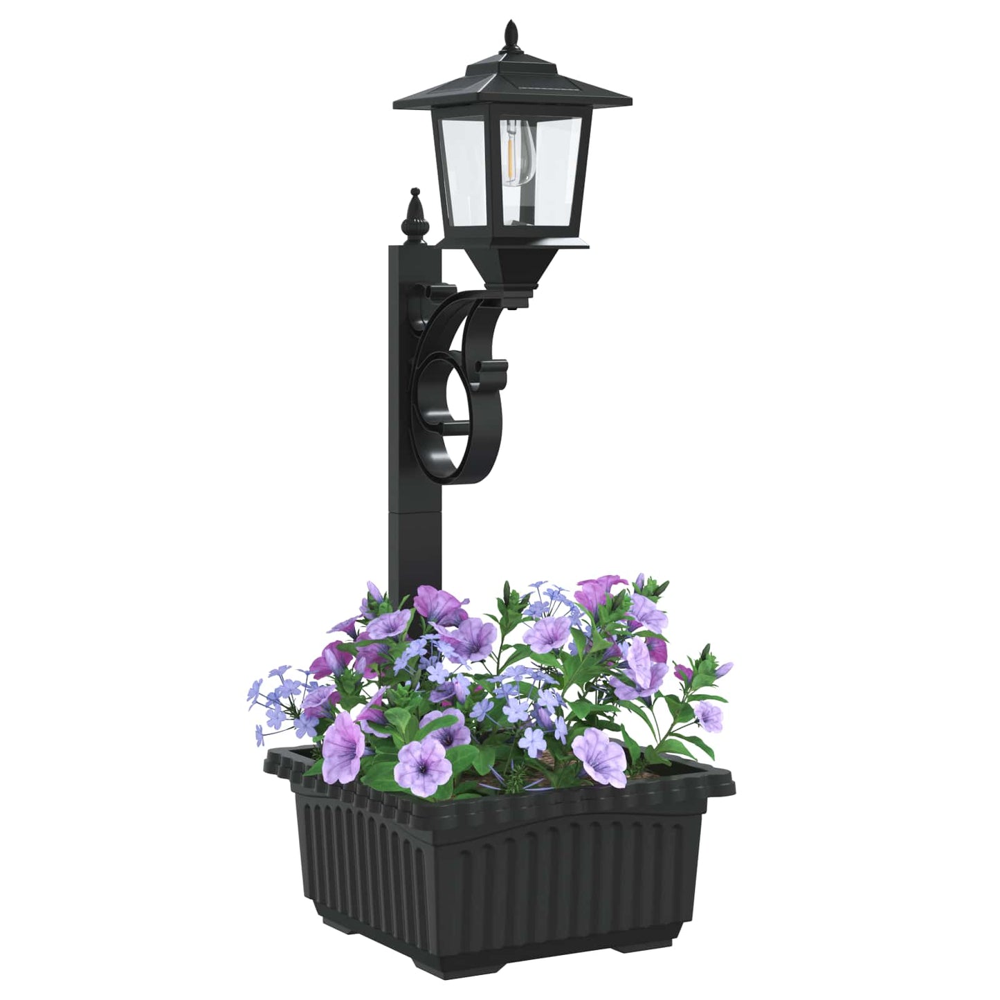 Lysstolpe med Plantekasse Svart 29 x 28 x 74 cm ABS og PP