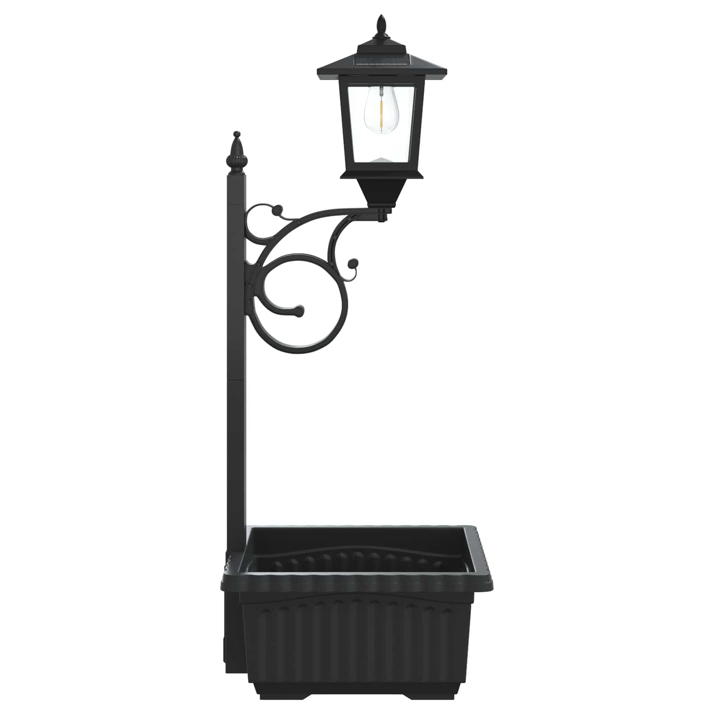 Lysstolpe med Plantekasse Svart 29 x 28 x 74 cm ABS og PP