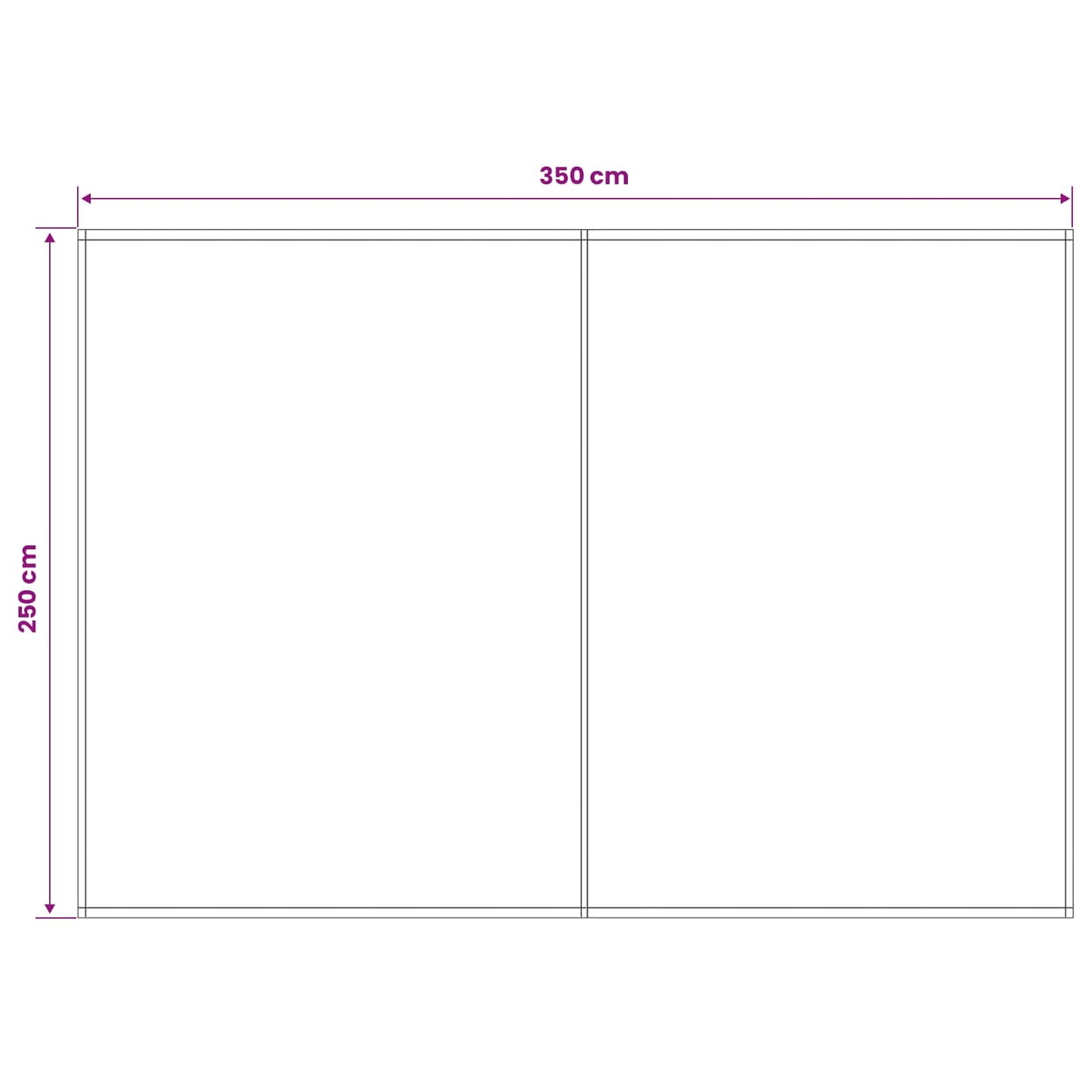 Reserveduk til markise Rød og Hvit 350 x 250 cm Polyester