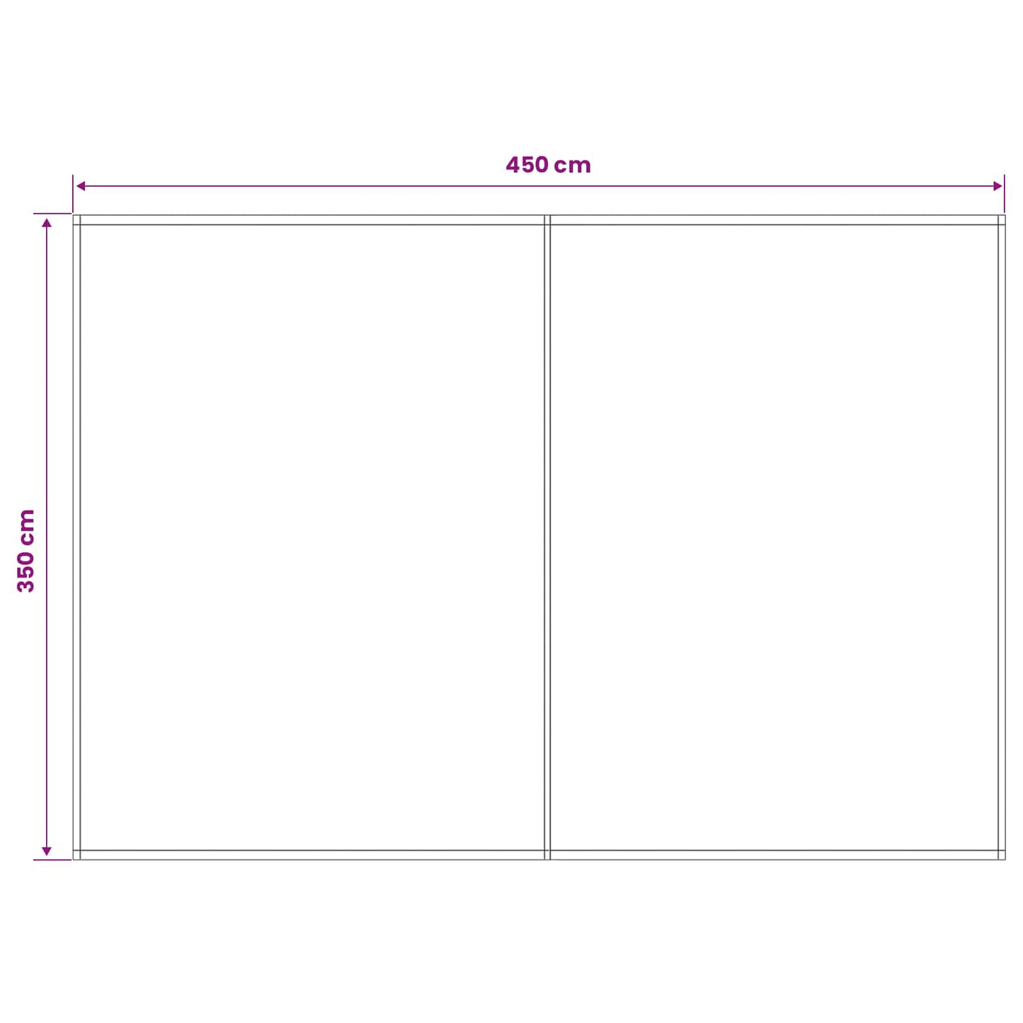 Reserveduk til markise Rød og Hvit 450 × 350 cm Polyester